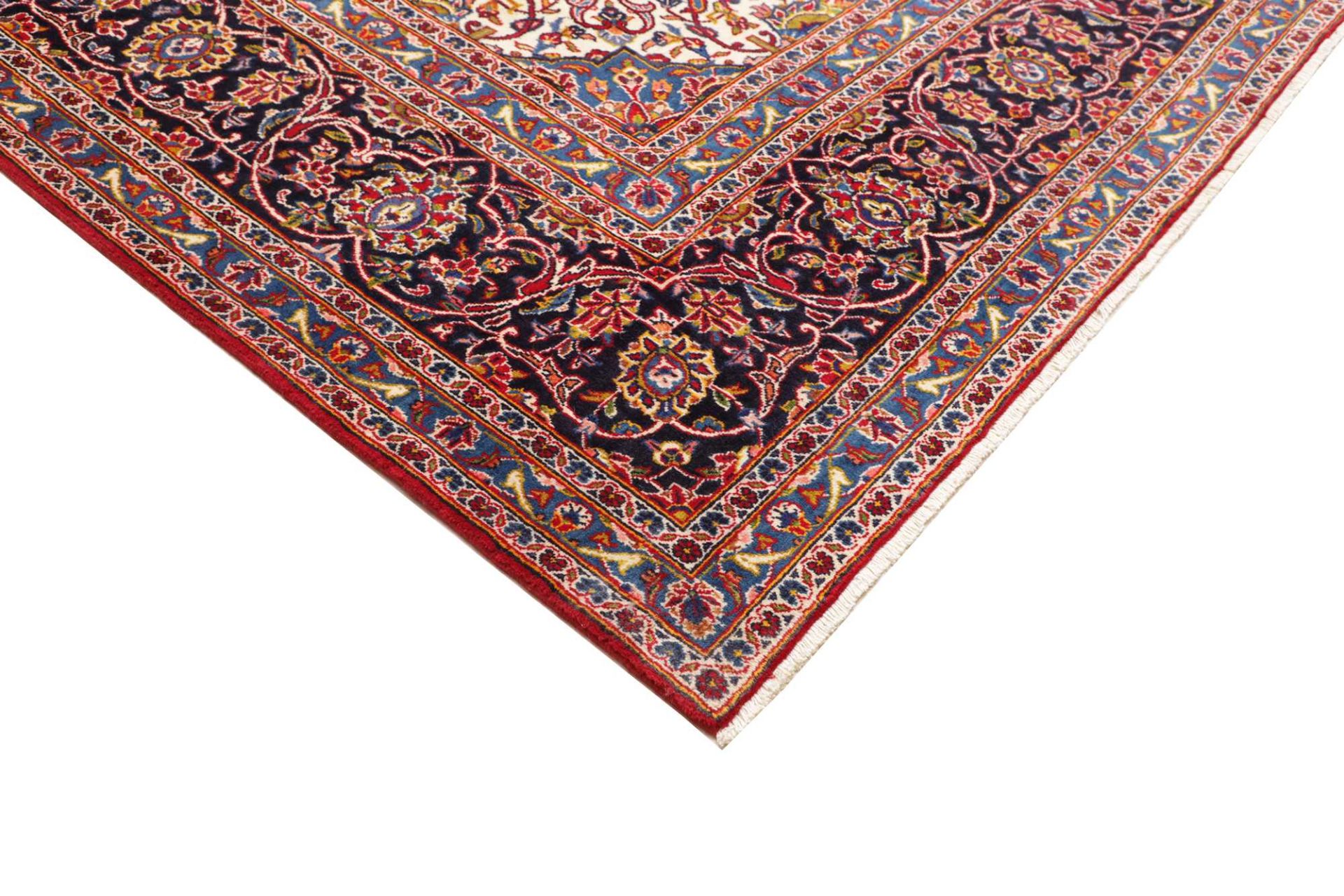 Kashan Perserteppich 291 × 431 cm aus Wolle, handgeknüpft