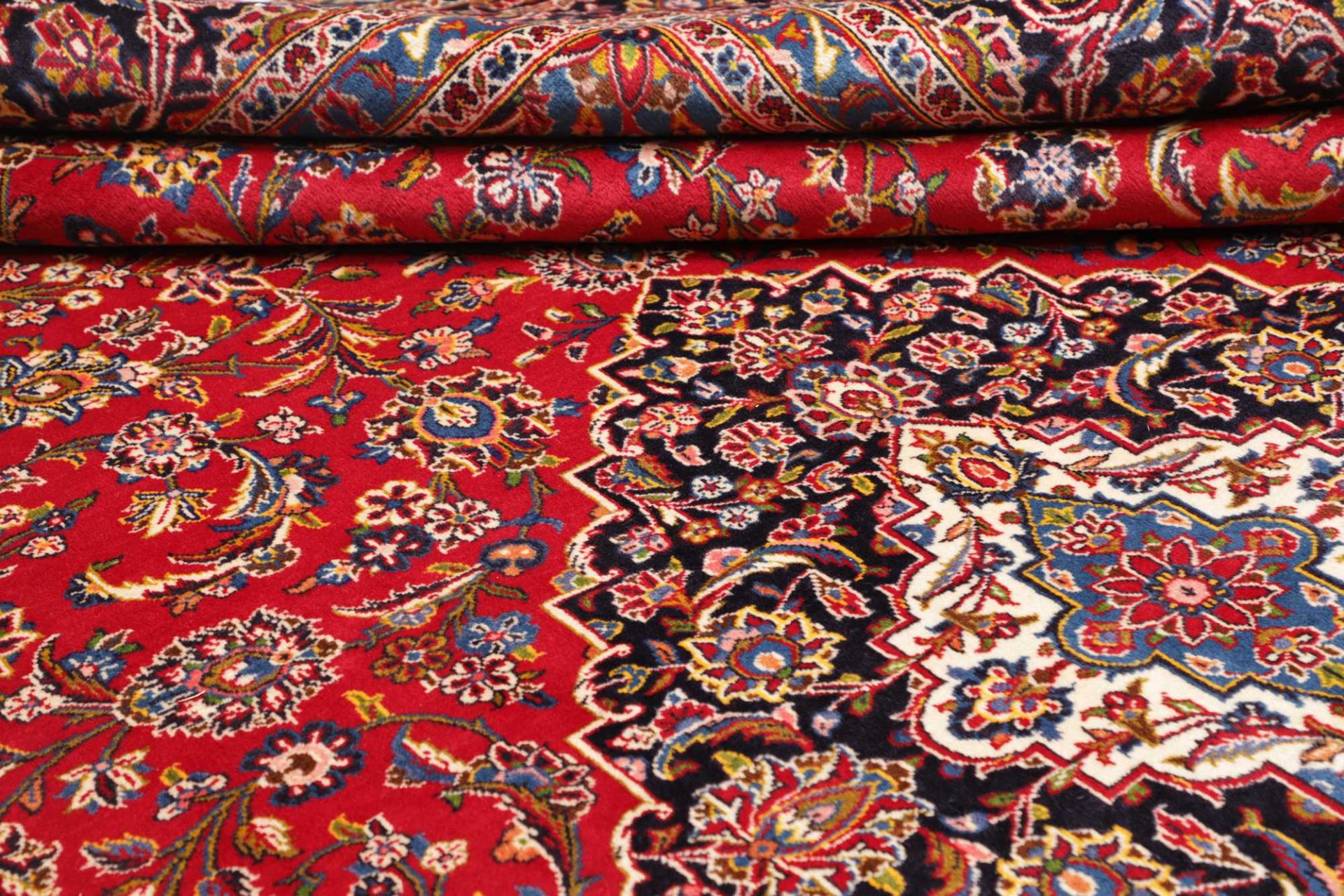 Kashan Perserteppich 291 × 431 cm aus Wolle, handgeknüpft