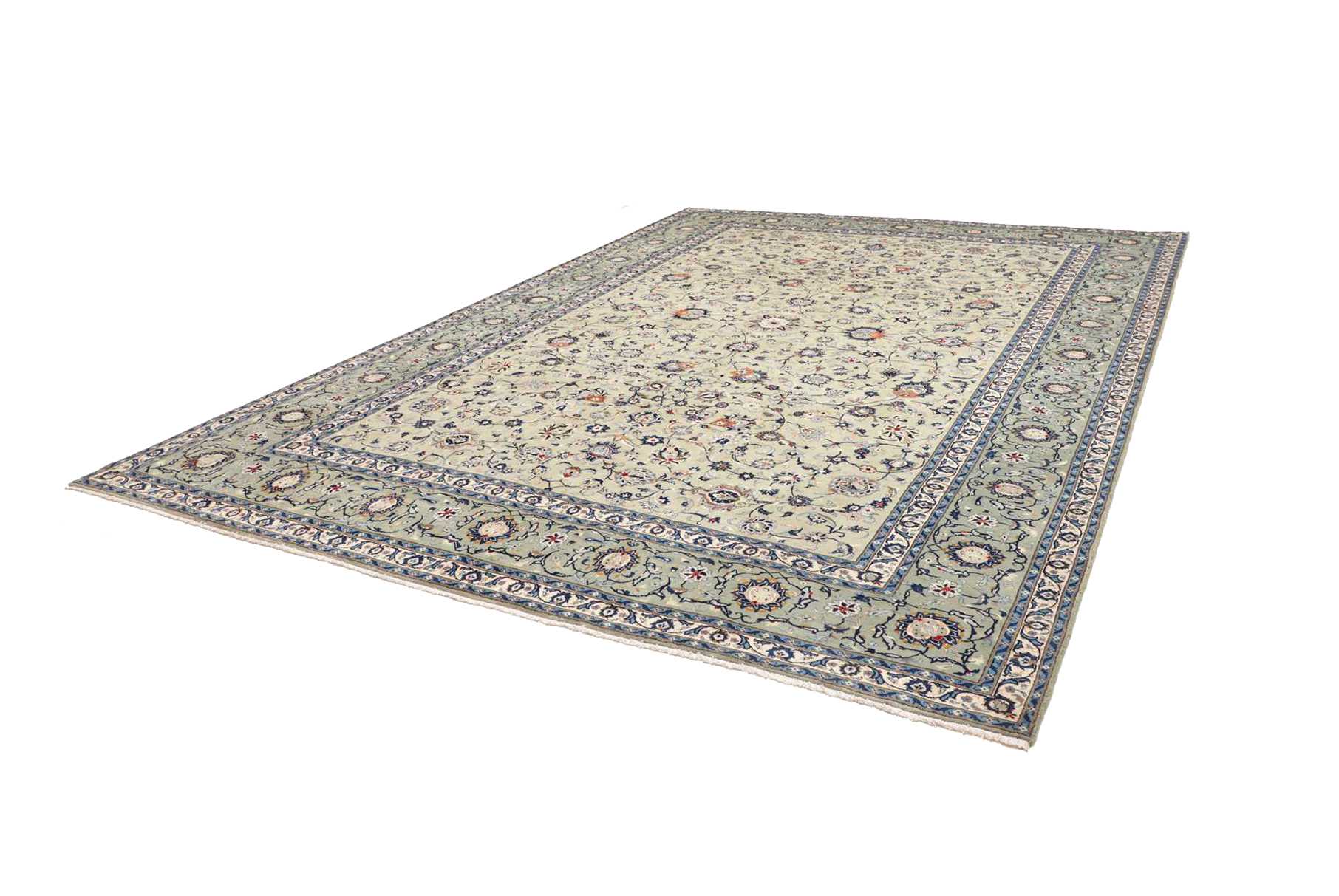 Kashan Perserteppich 306 × 409 cm aus Wolle, handgeknüpft