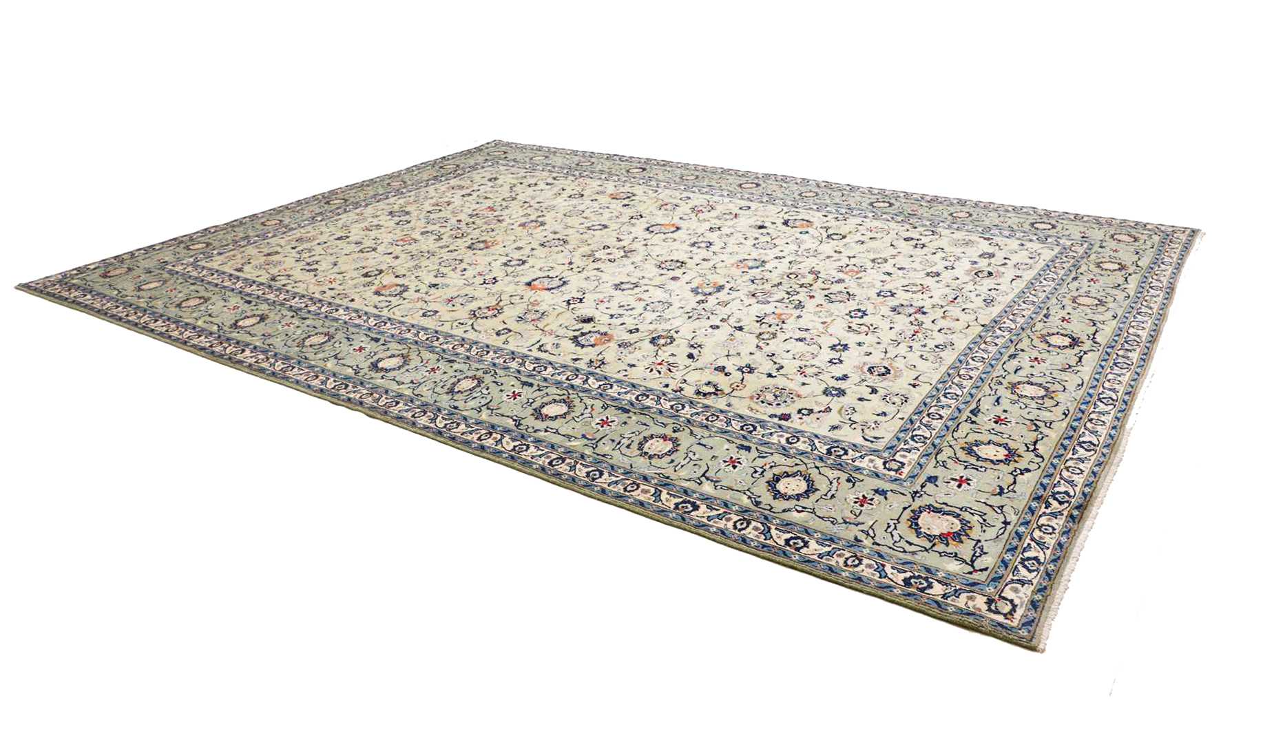 Kashan Perserteppich 306 × 409 cm aus Wolle, handgeknüpft