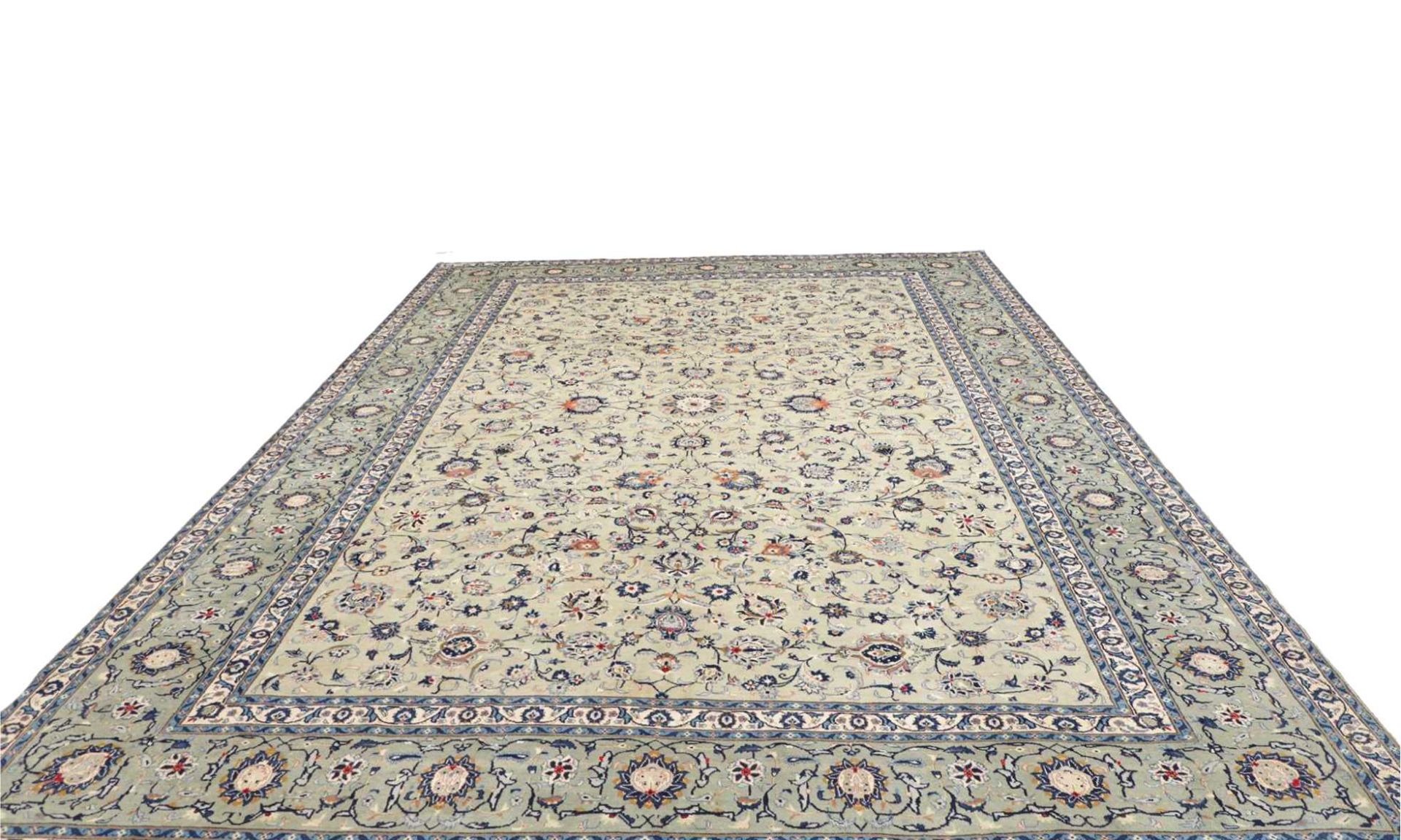 Kashan Perserteppich 306 × 409 cm aus Wolle, handgeknüpft