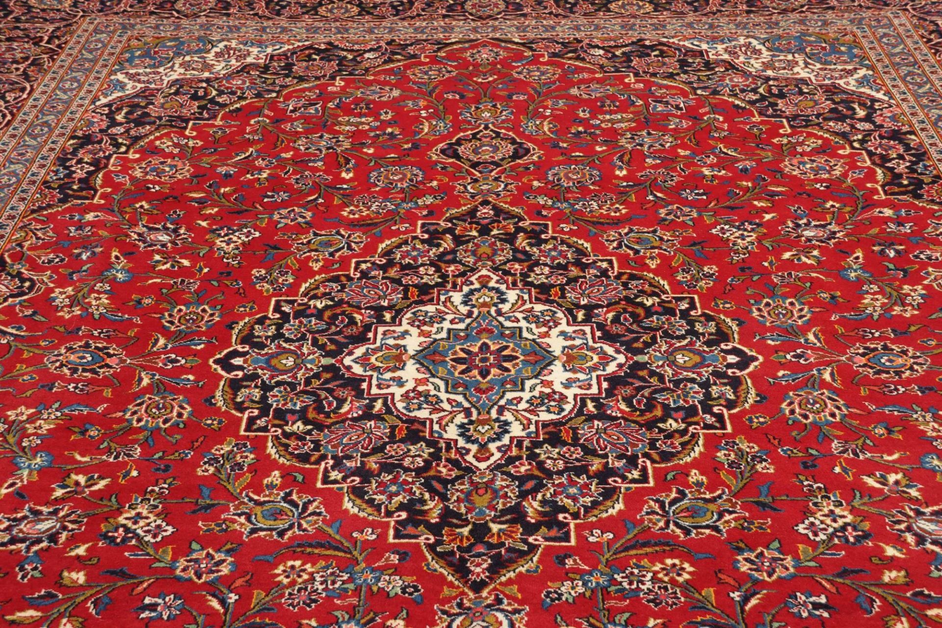 Handgeknüpfter Kashan Perserteppich 305 × 411 cm