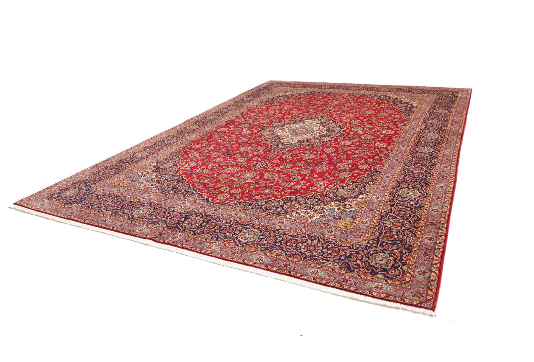 Handgeknüpfter Kashan Perserteppich, 301 × 414 cm, Wolle