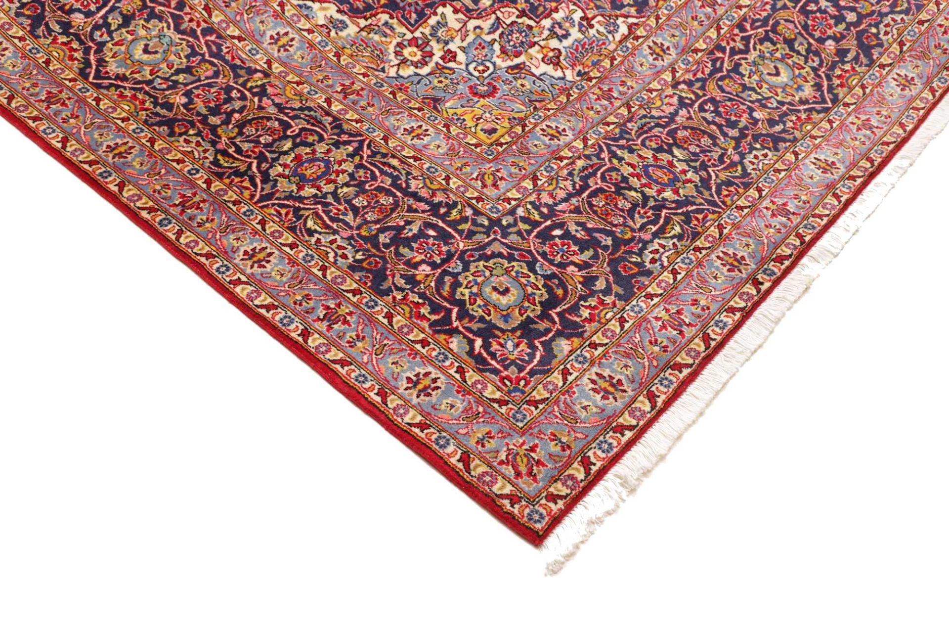 Handgeknüpfter Kashan Perserteppich, 301 × 414 cm, Wolle