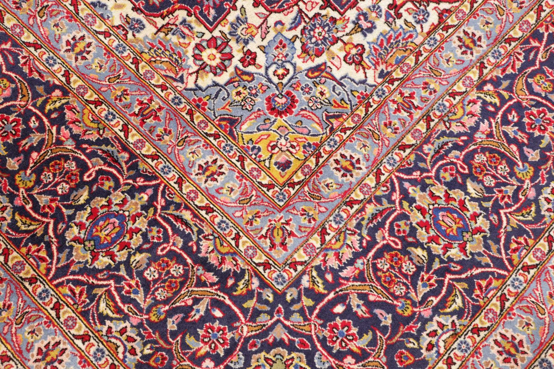 Handgeknüpfter Kashan Perserteppich, 301 × 414 cm, Wolle