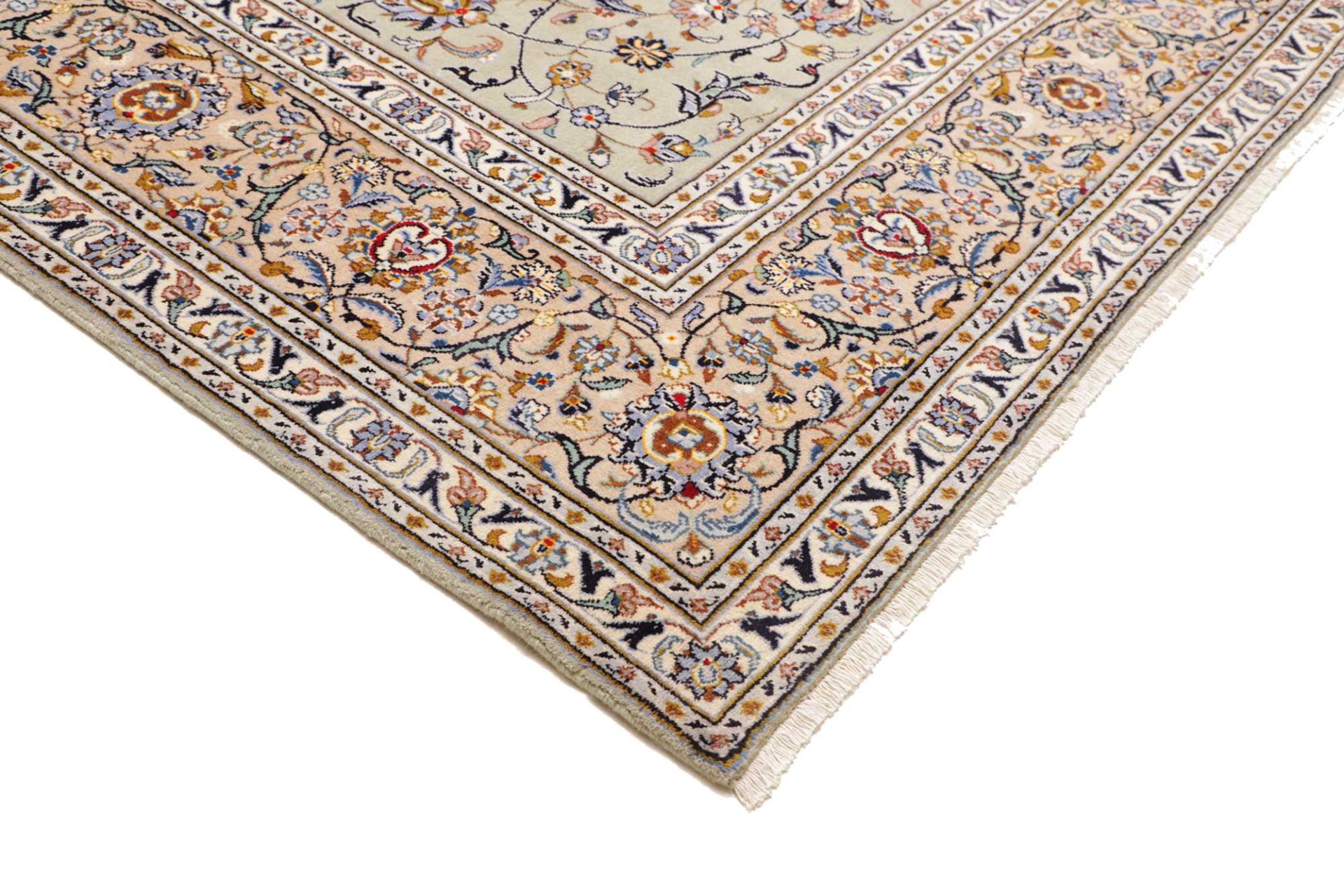 Kashan Perserteppich 304 × 409 cm aus Wolle, handgeknüpft
