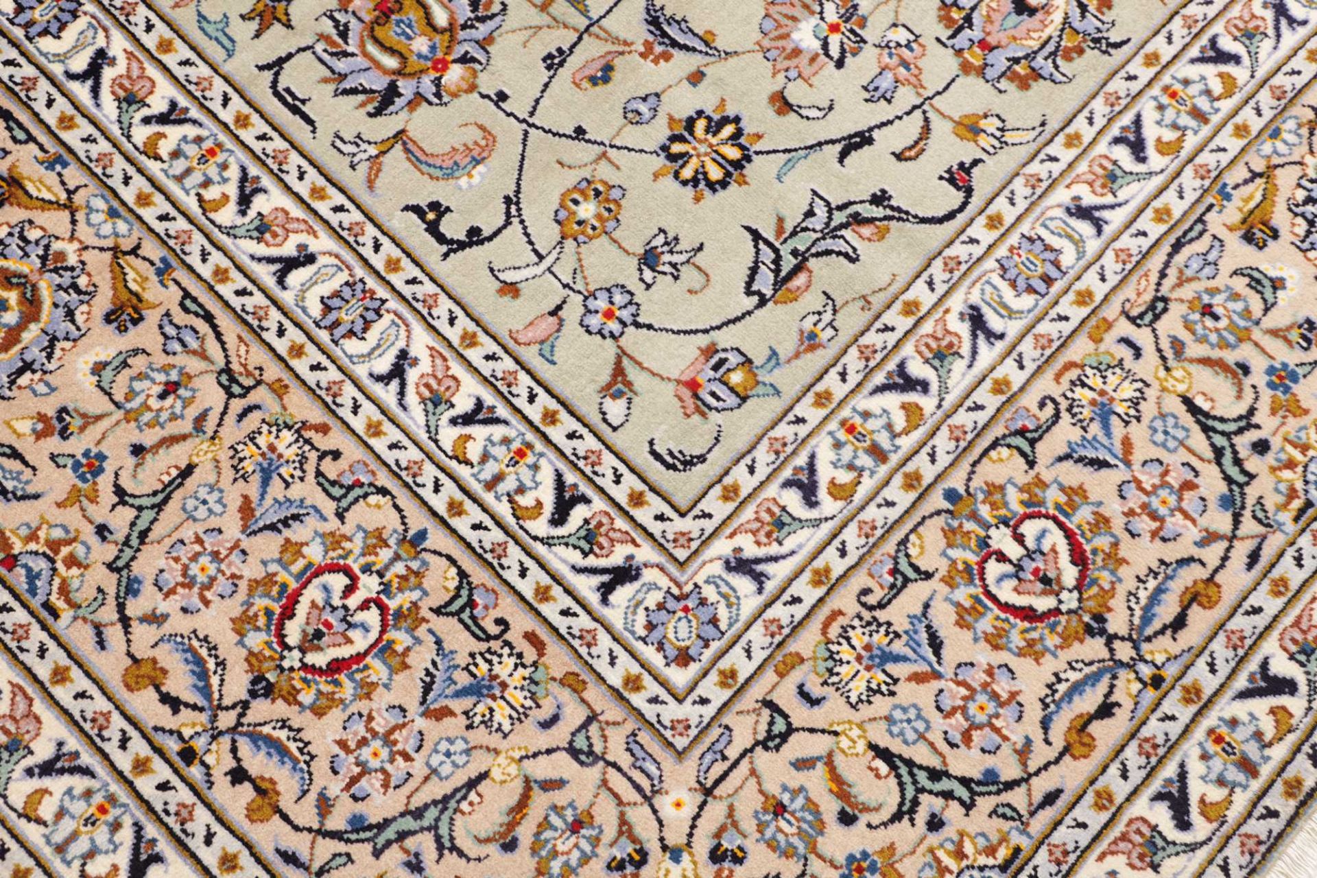 Kashan Perserteppich 304 × 409 cm aus Wolle, handgeknüpft