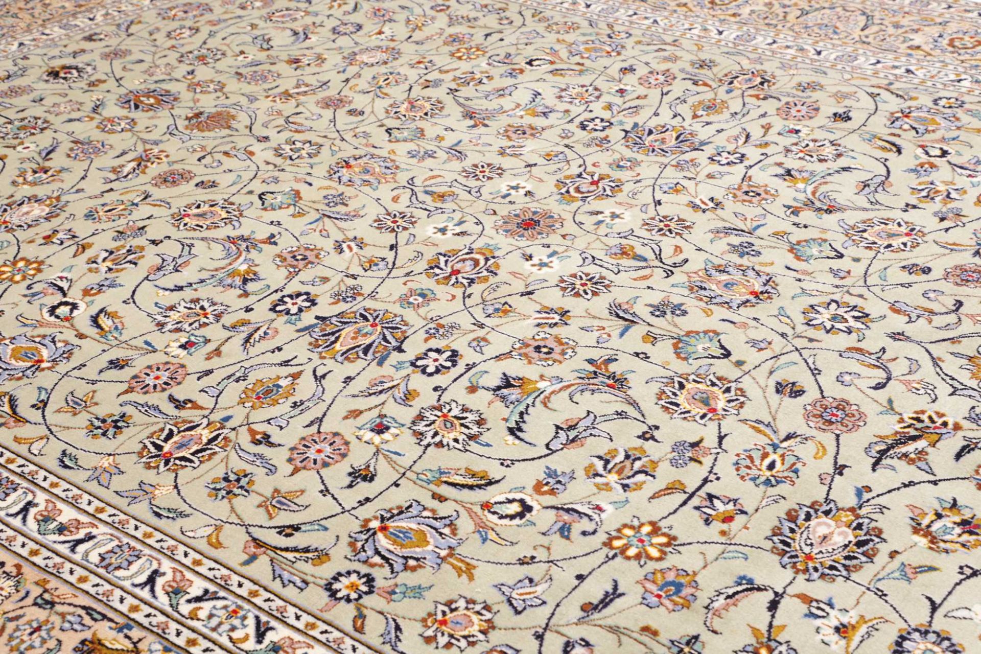 Kashan Perserteppich 304 × 409 cm aus Wolle, handgeknüpft