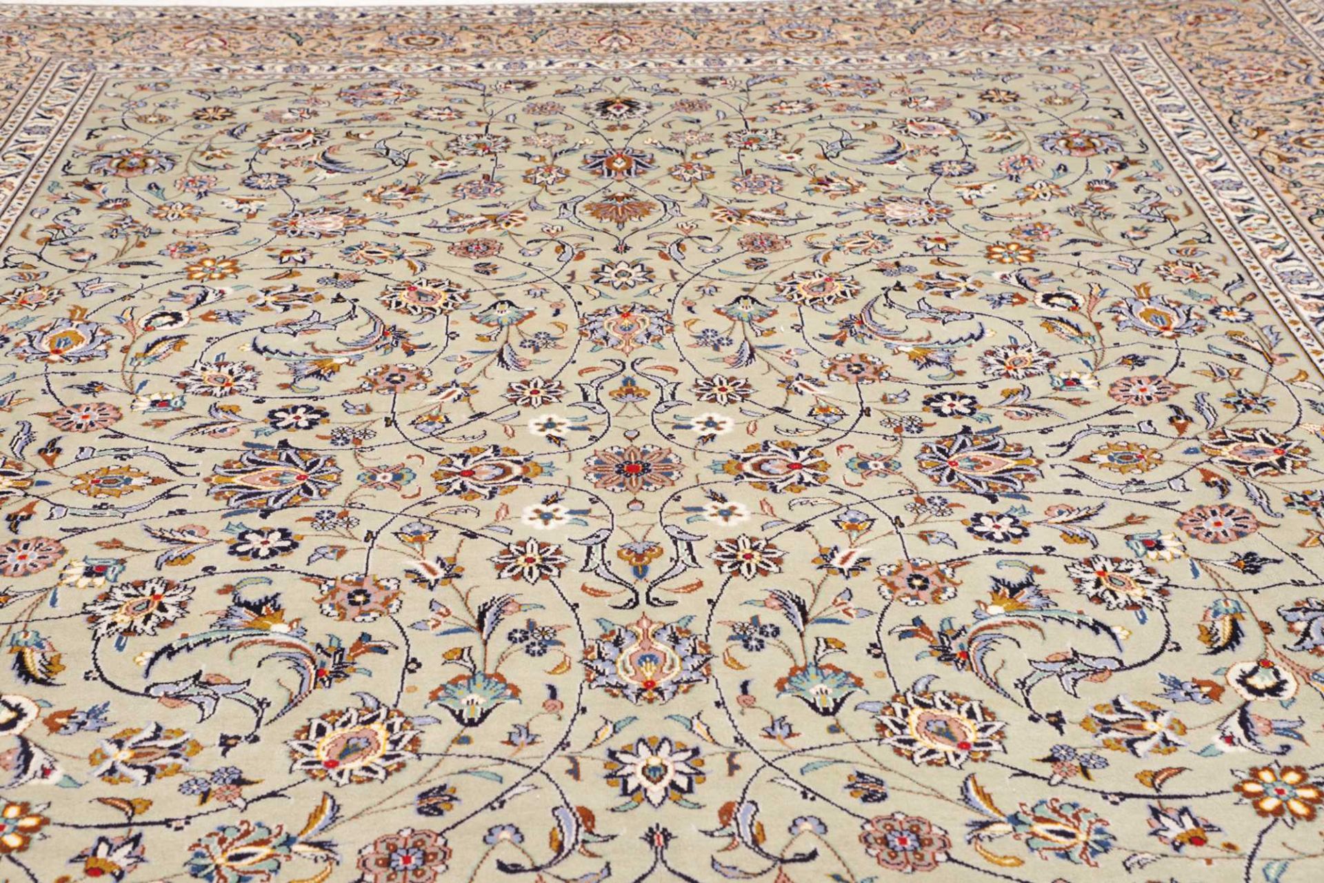 Kashan Perserteppich 304 × 409 cm aus Wolle, handgeknüpft