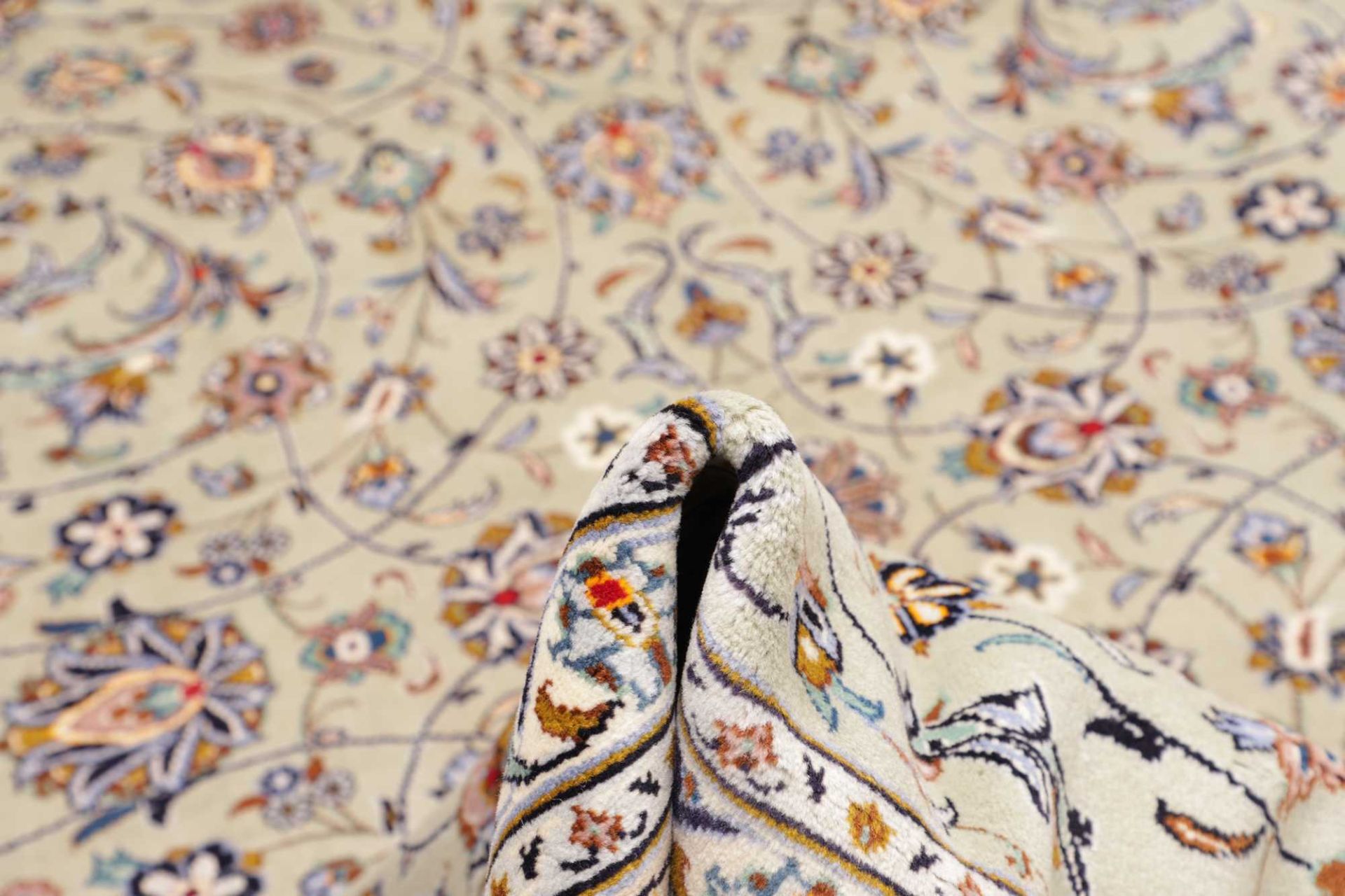 Kashan Perserteppich 304 × 409 cm aus Wolle, handgeknüpft
