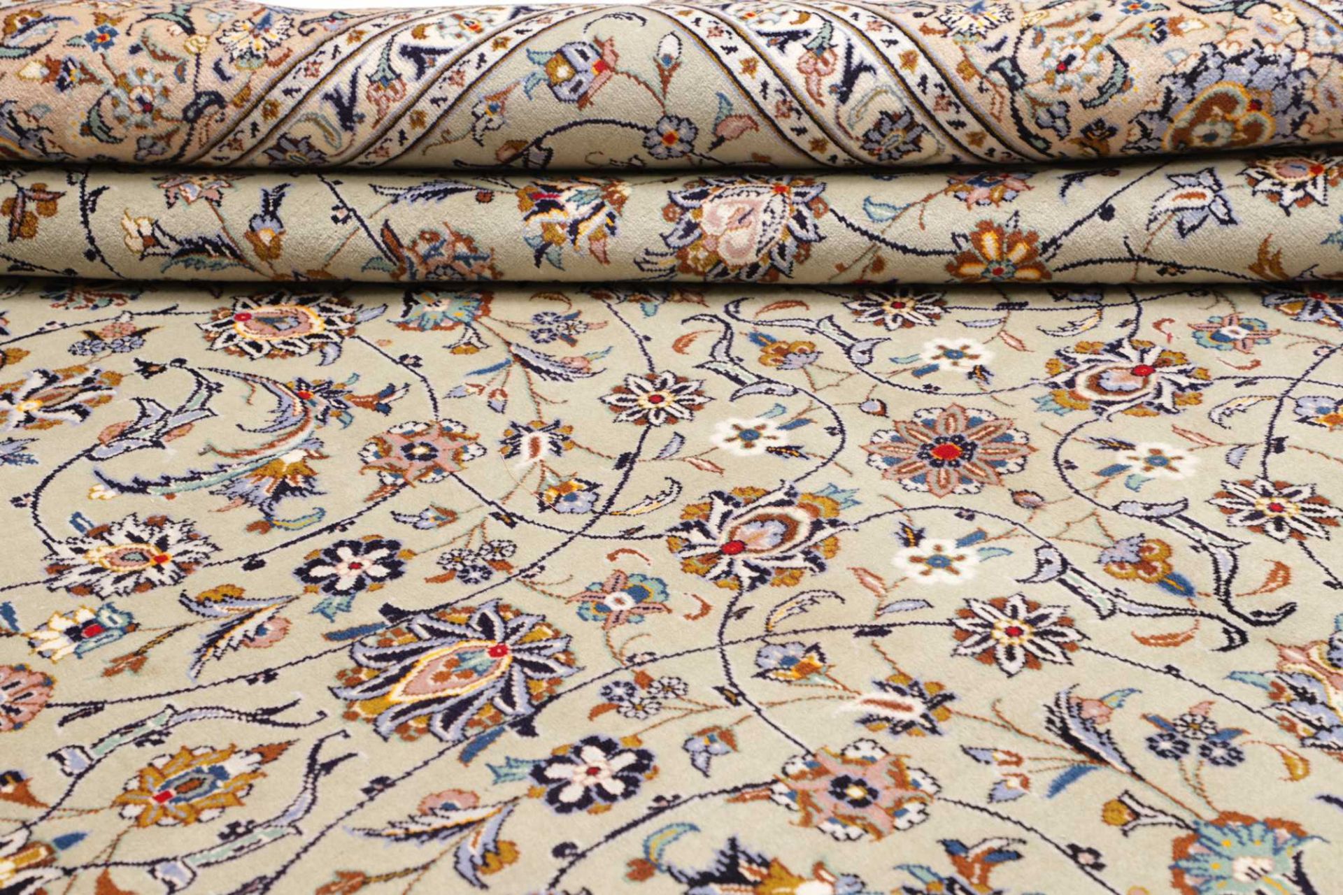 Kashan Perserteppich 304 × 409 cm aus Wolle, handgeknüpft