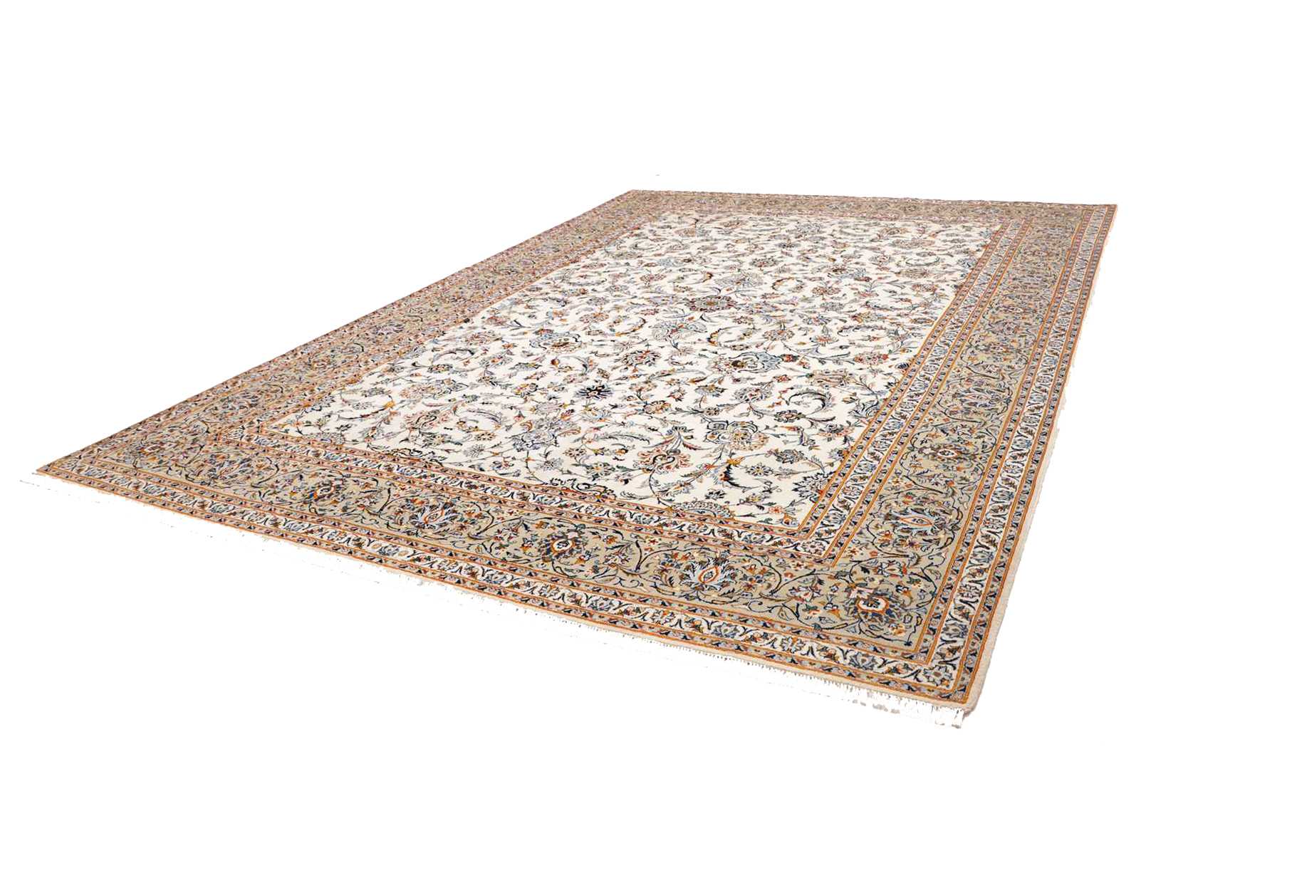 Kashan Perserteppich 306 × 406 cm aus Wolle, handgeknüpft