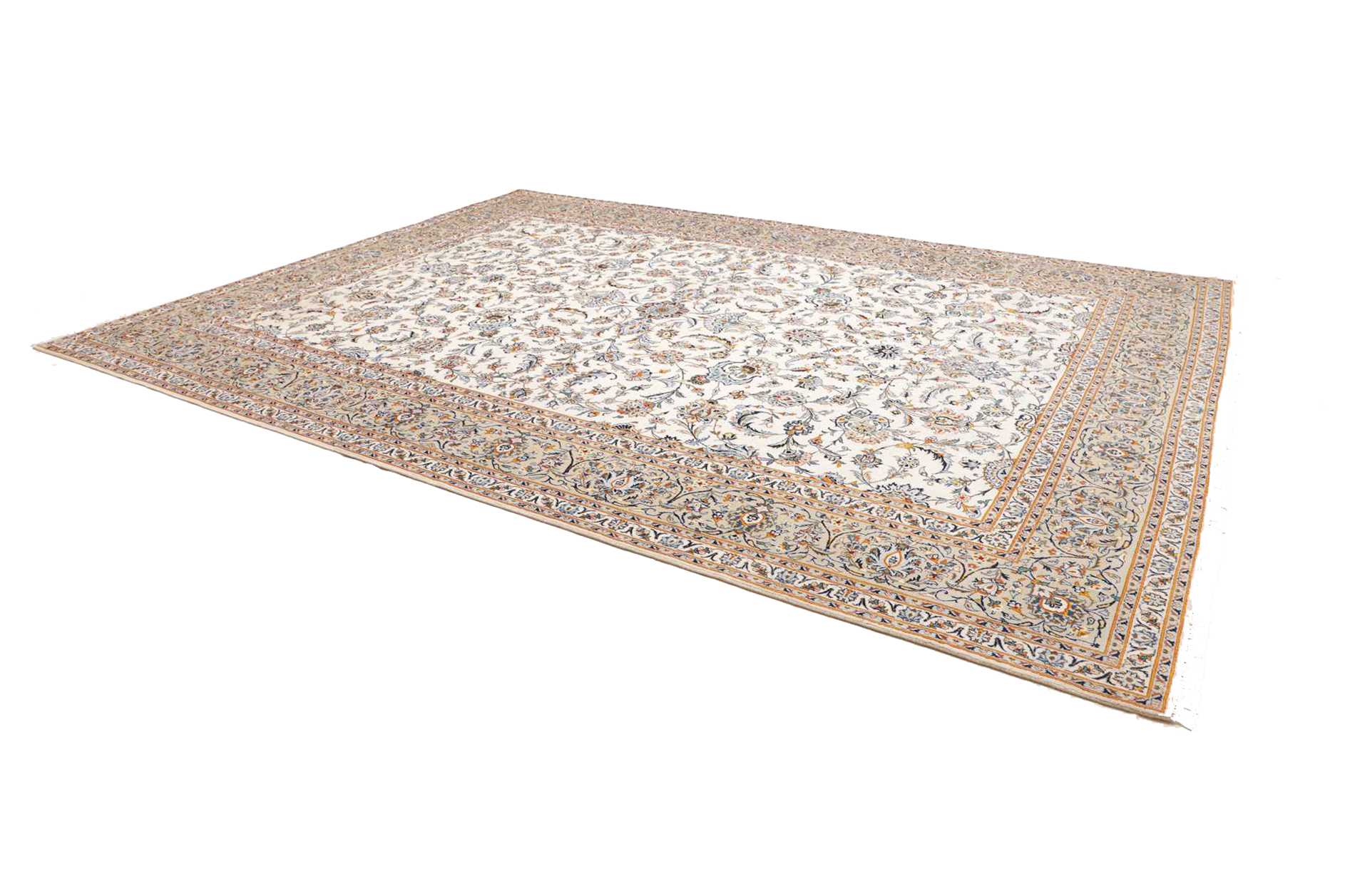 Kashan Perserteppich 306 × 406 cm aus Wolle, handgeknüpft