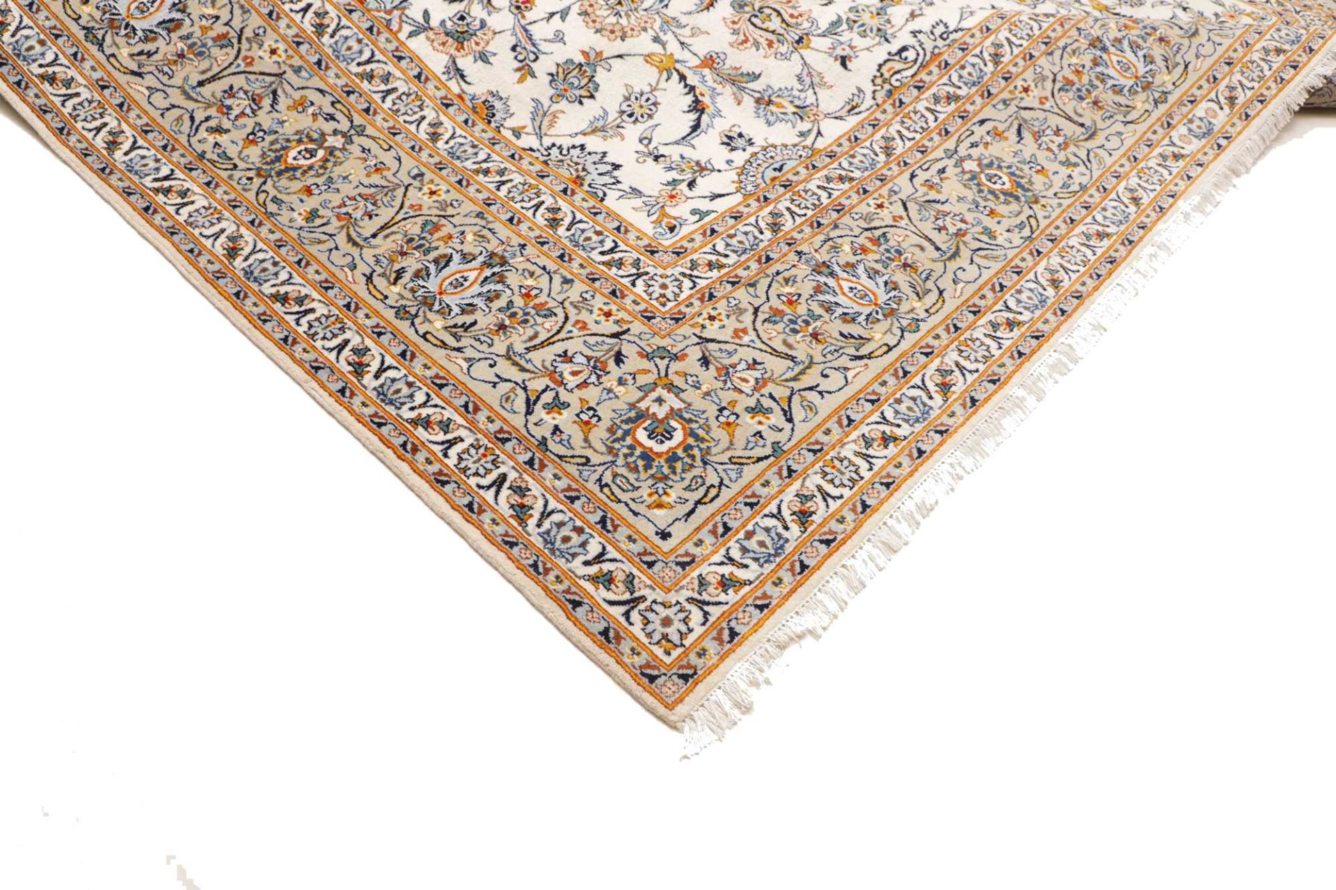 Kashan Perserteppich 306 × 406 cm aus Wolle, handgeknüpft