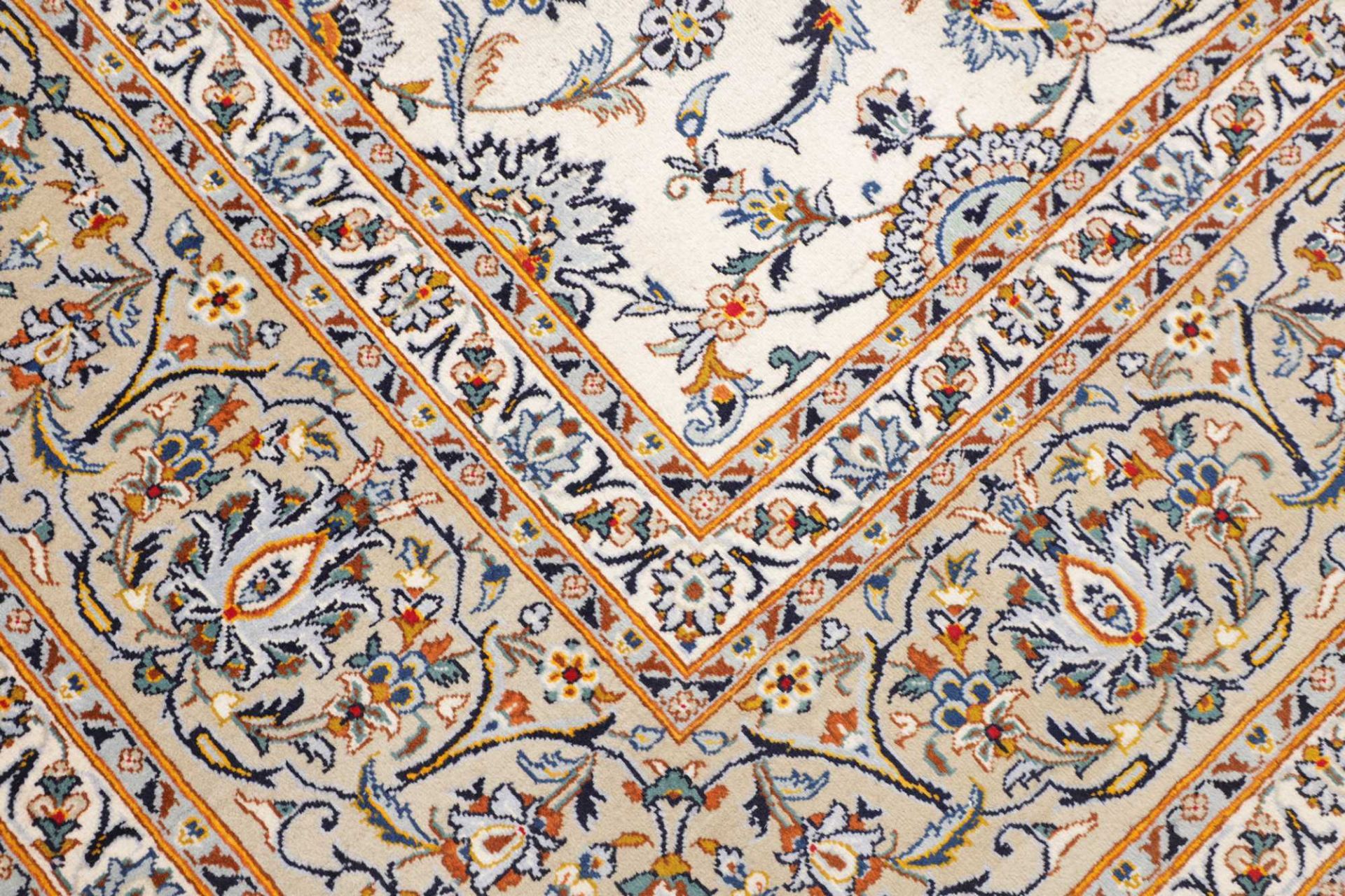 Kashan Perserteppich 306 × 406 cm aus Wolle, handgeknüpft