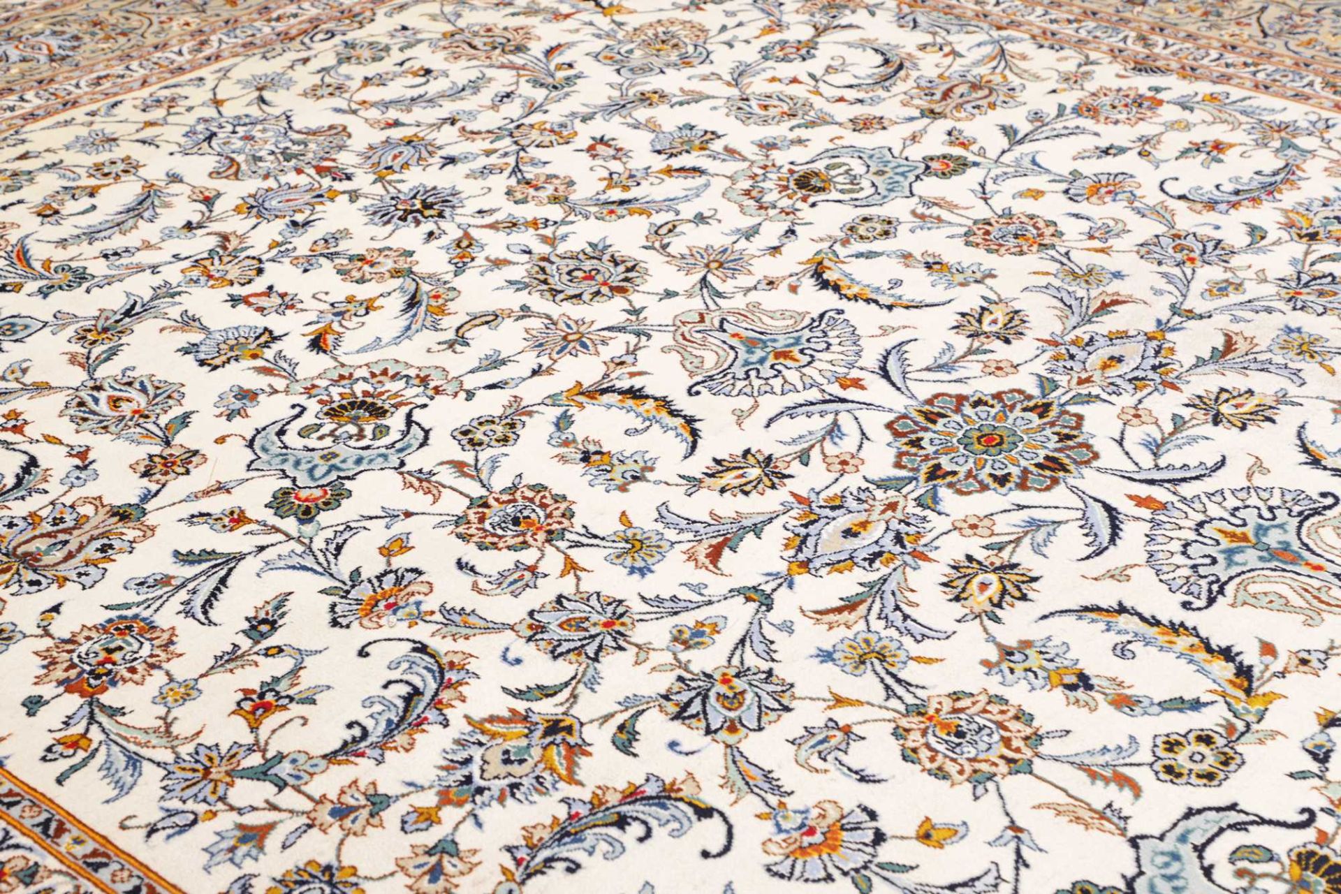 Kashan Perserteppich 306 × 406 cm aus Wolle, handgeknüpft