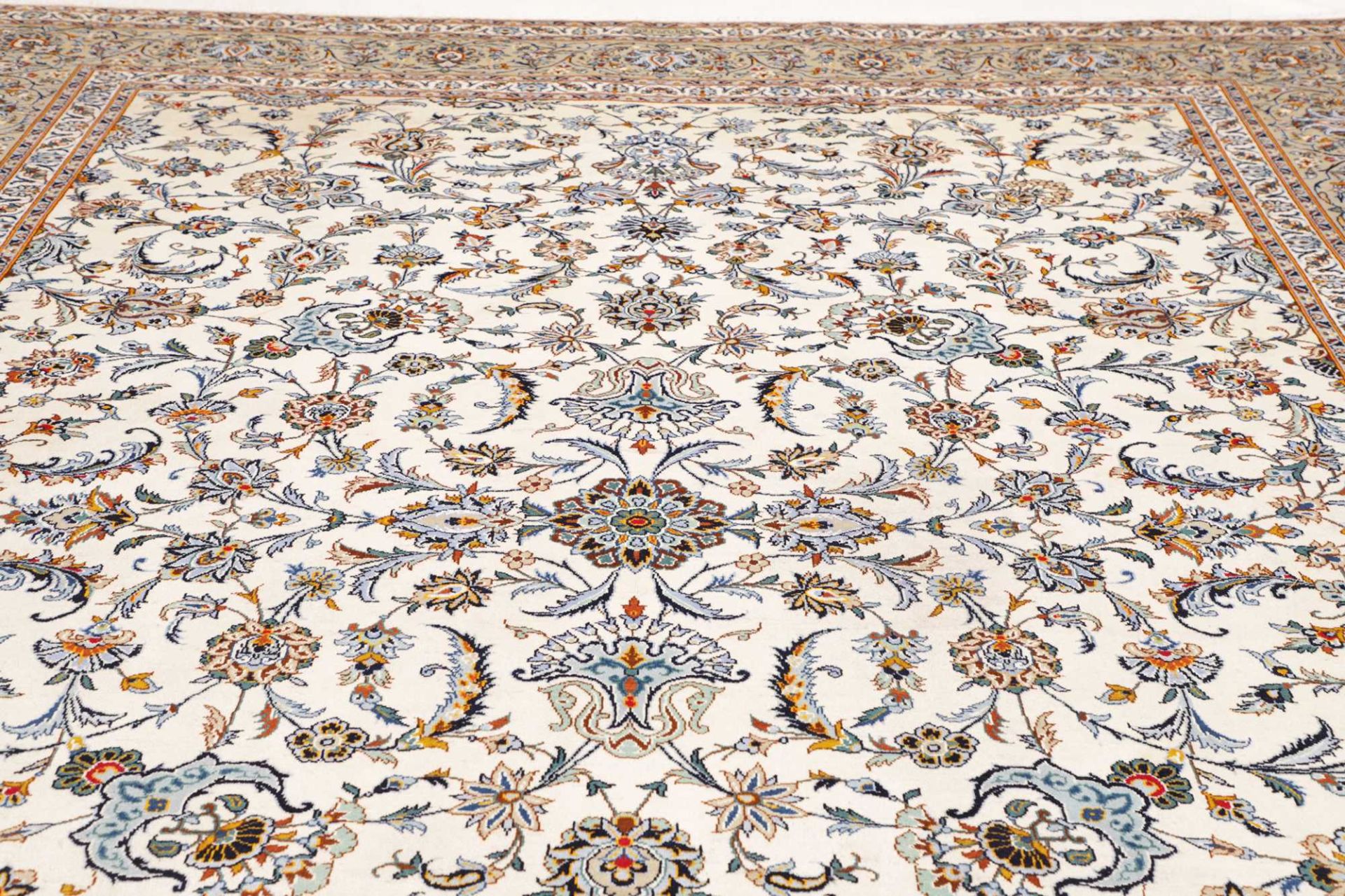 Kashan Perserteppich 306 × 406 cm aus Wolle, handgeknüpft