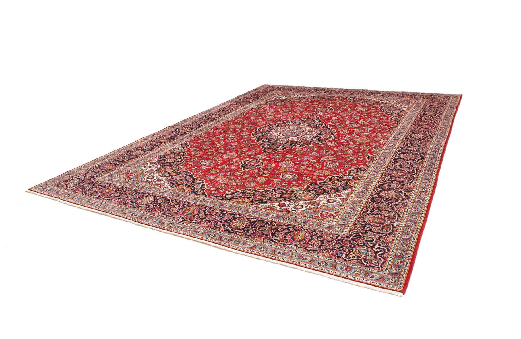 Handgeknüpfter Kashan Perserteppich, 308 × 402 cm, Wolle