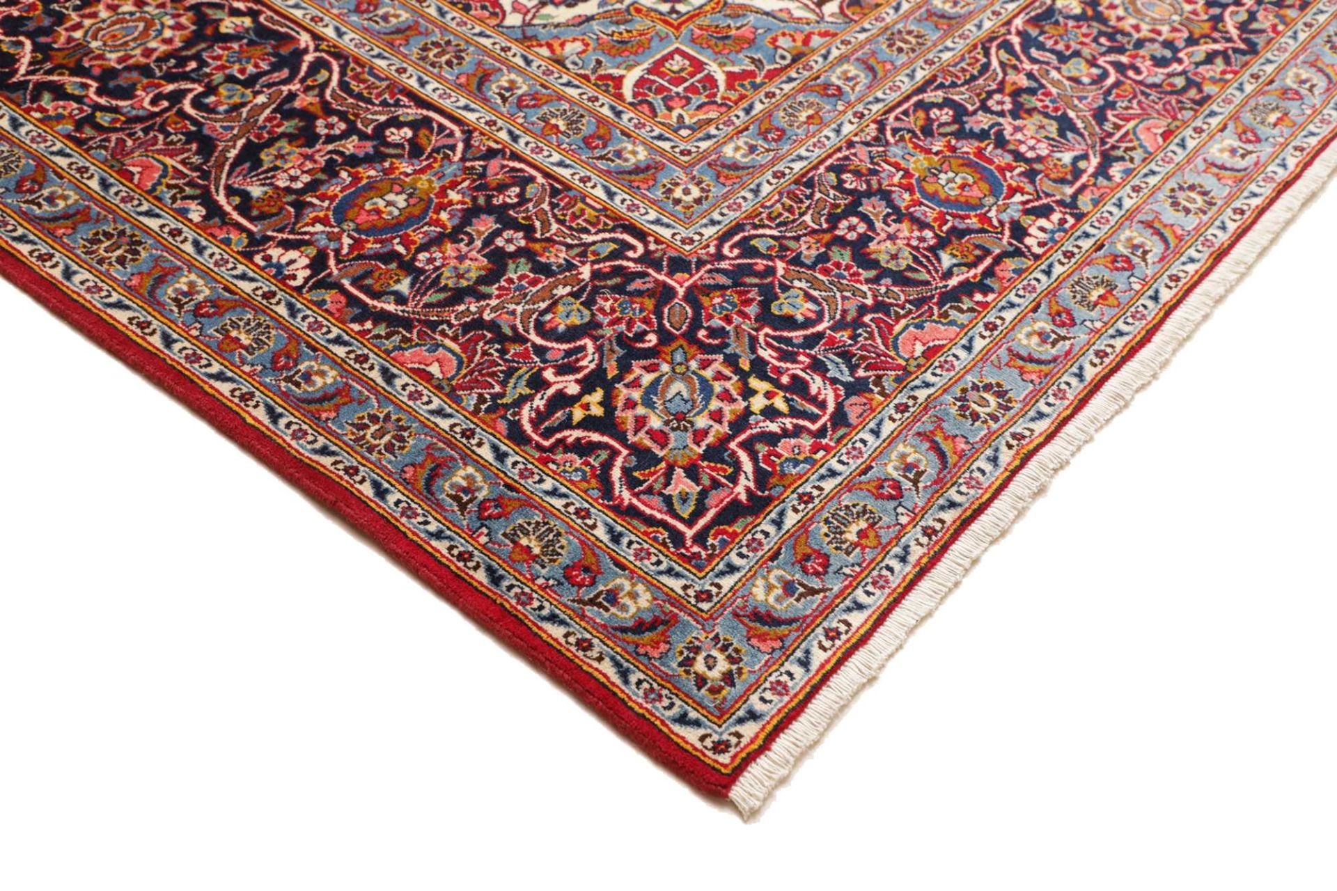 Handgeknüpfter Kashan Perserteppich, 308 × 402 cm, Wolle