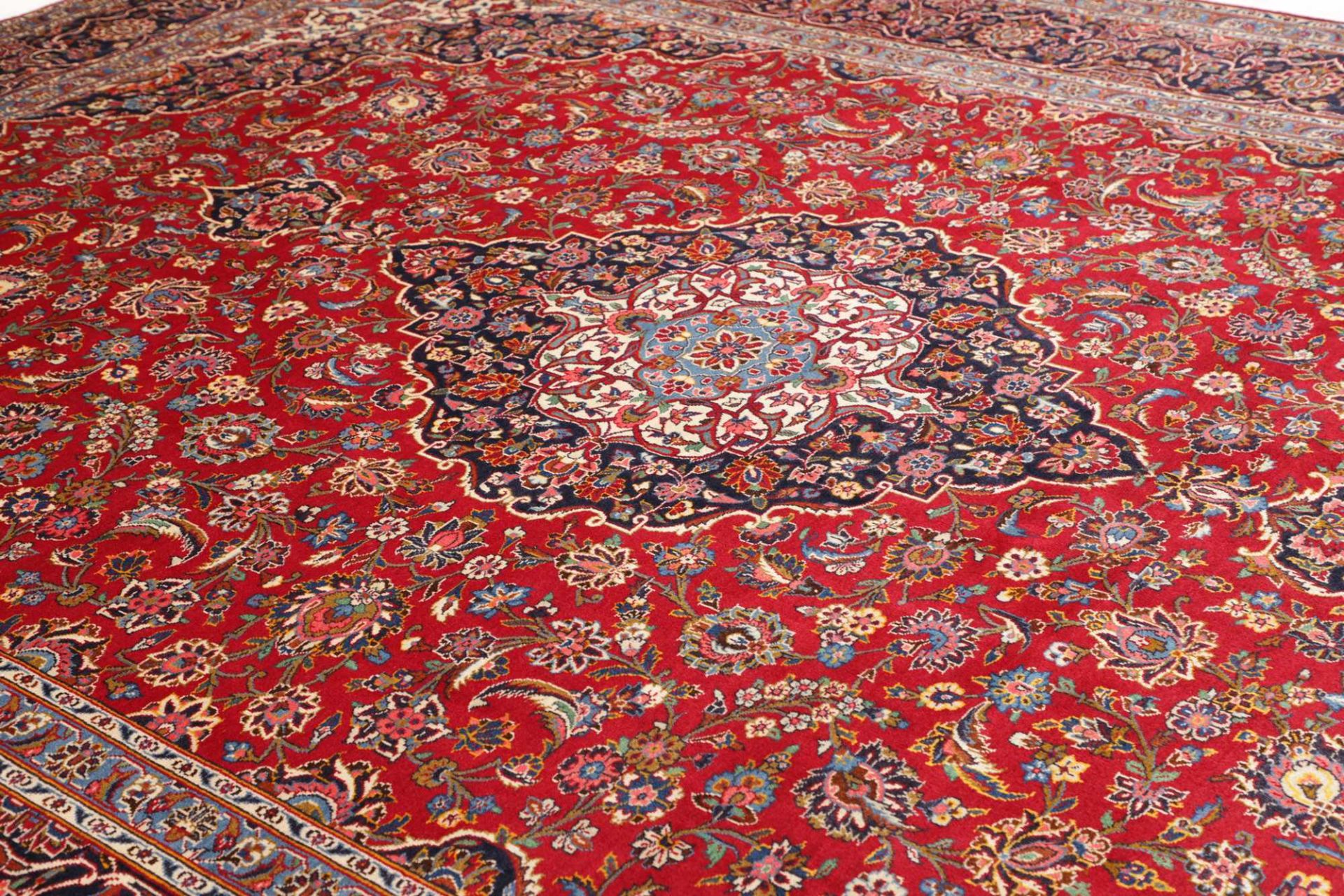 Handgeknüpfter Kashan Perserteppich, 308 × 402 cm, Wolle