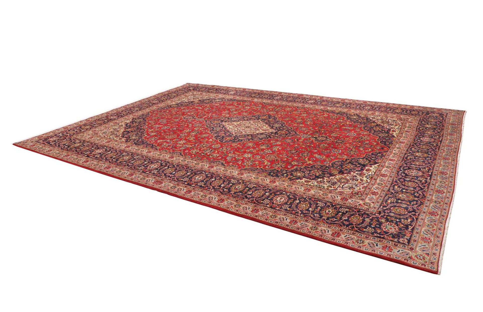 Handgeknüpfter Kashan Perserteppich 301 × 409 cm