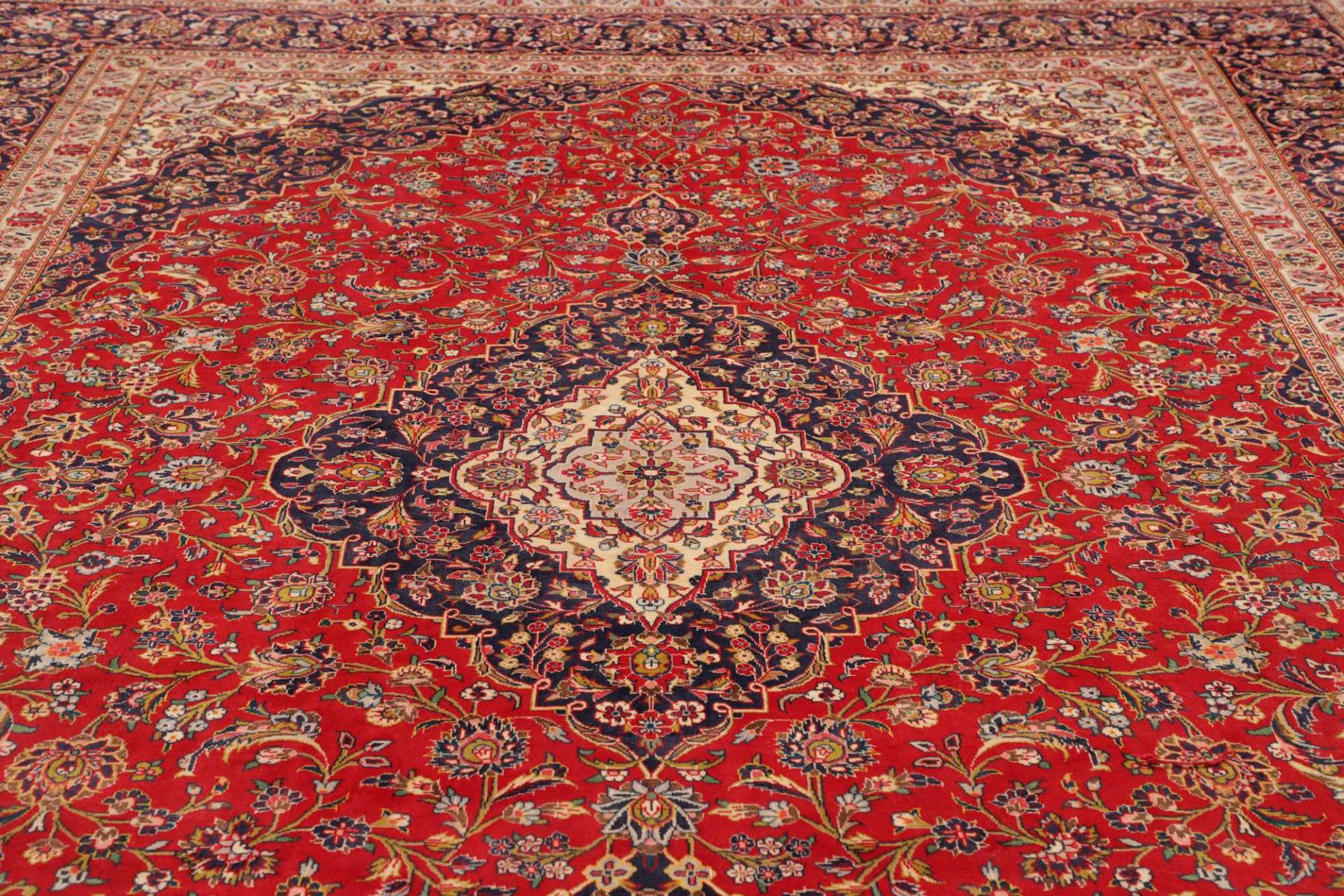 Handgeknüpfter Kashan Perserteppich 301 × 409 cm