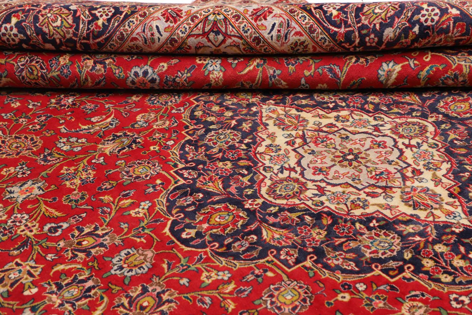 Handgeknüpfter Kashan Perserteppich 301 × 409 cm