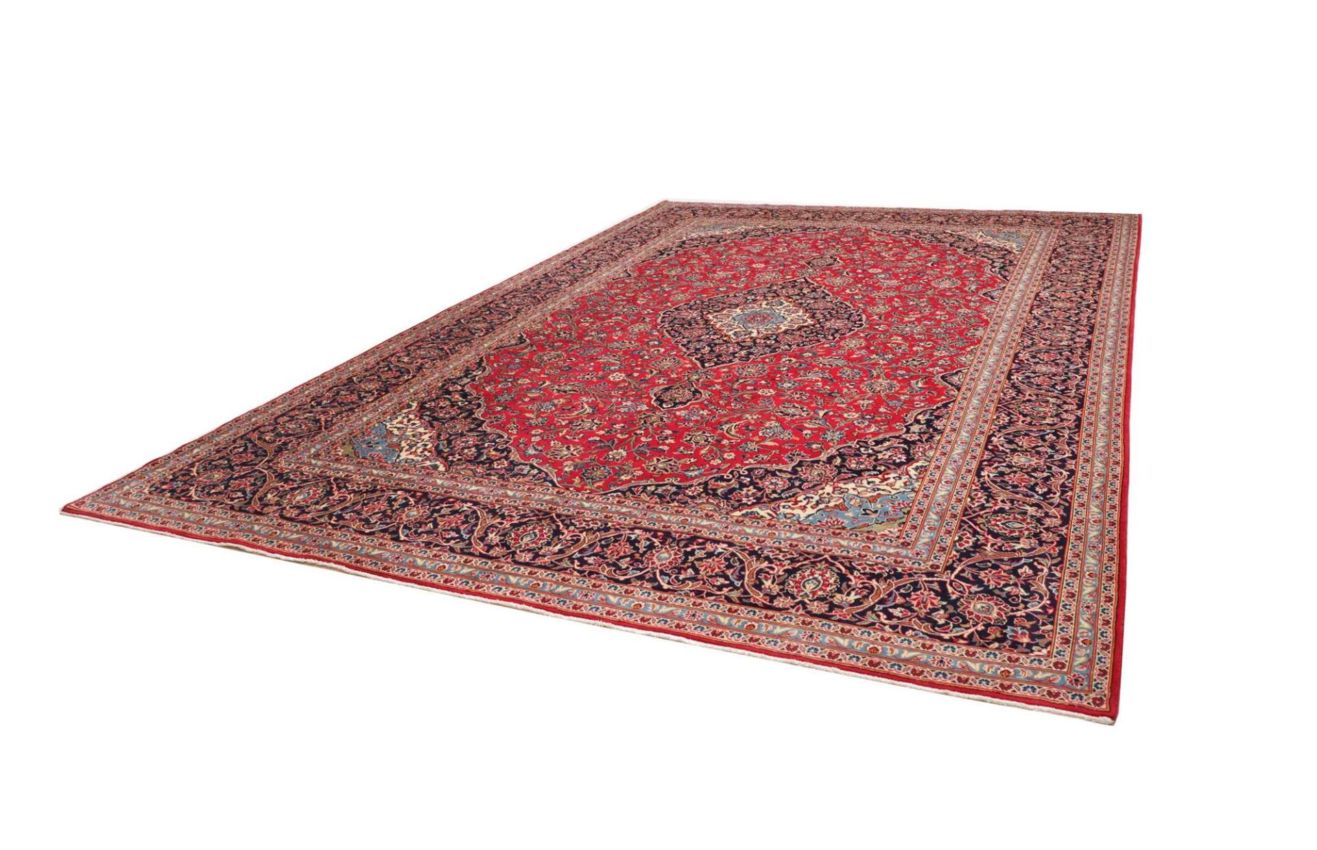 Handgeknüpfter Kashan Perserteppich 301 × 409 cm