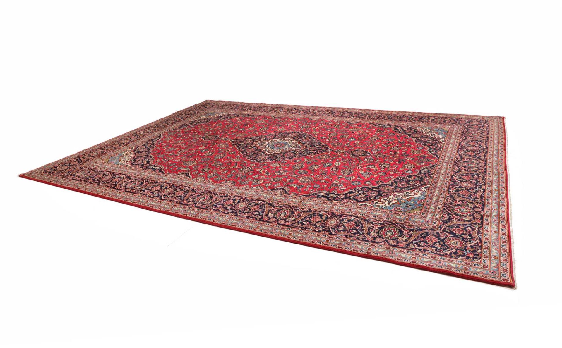 Handgeknüpfter Kashan Perserteppich 301 × 409 cm