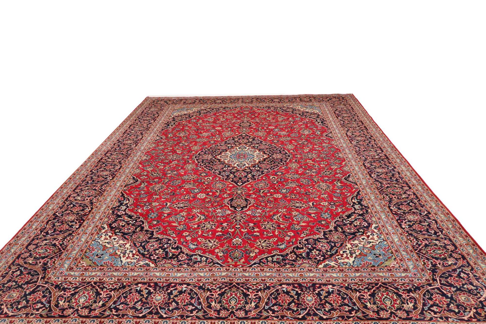 Handgeknüpfter Kashan Perserteppich 301 × 409 cm