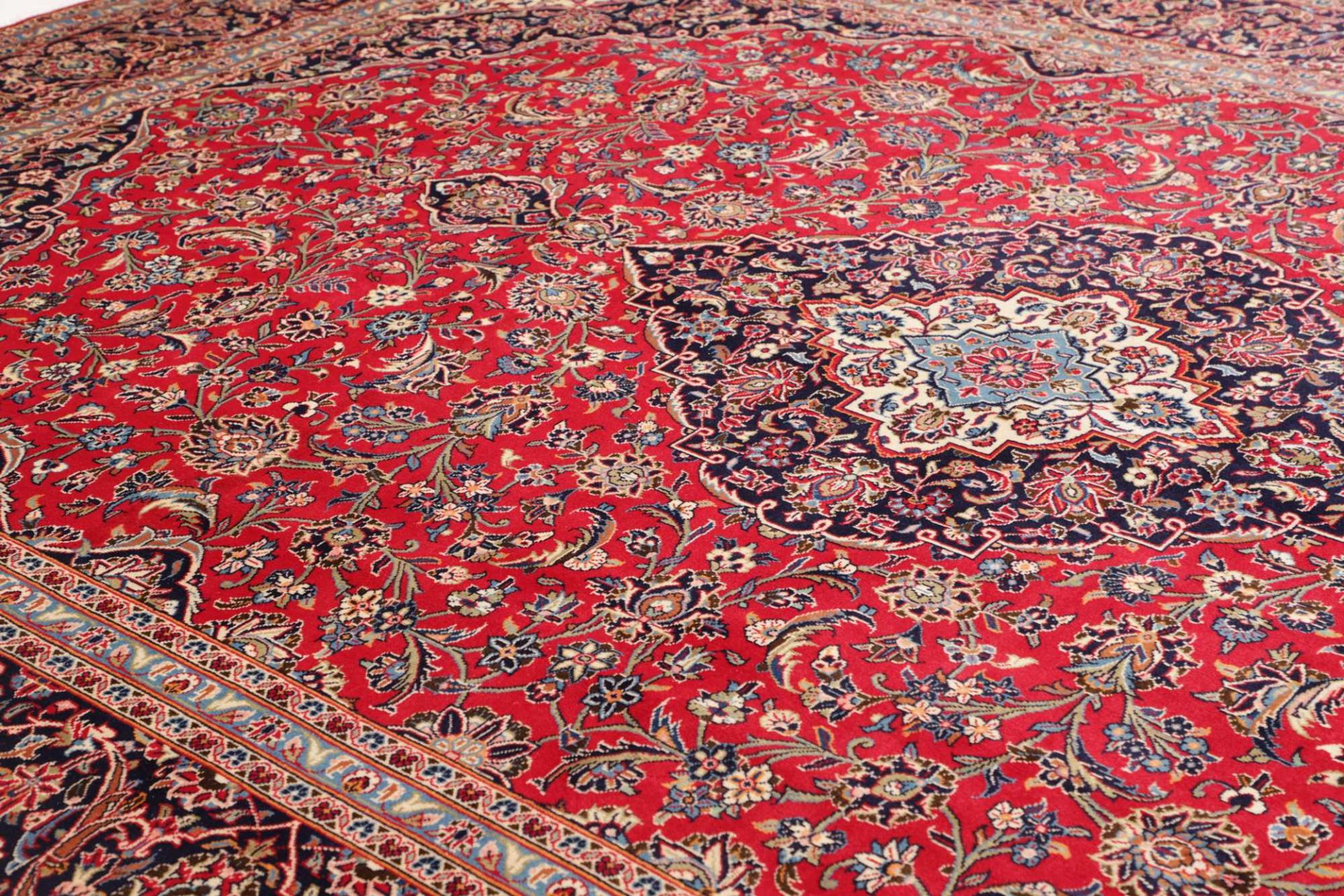 Handgeknüpfter Kashan Perserteppich 301 × 409 cm
