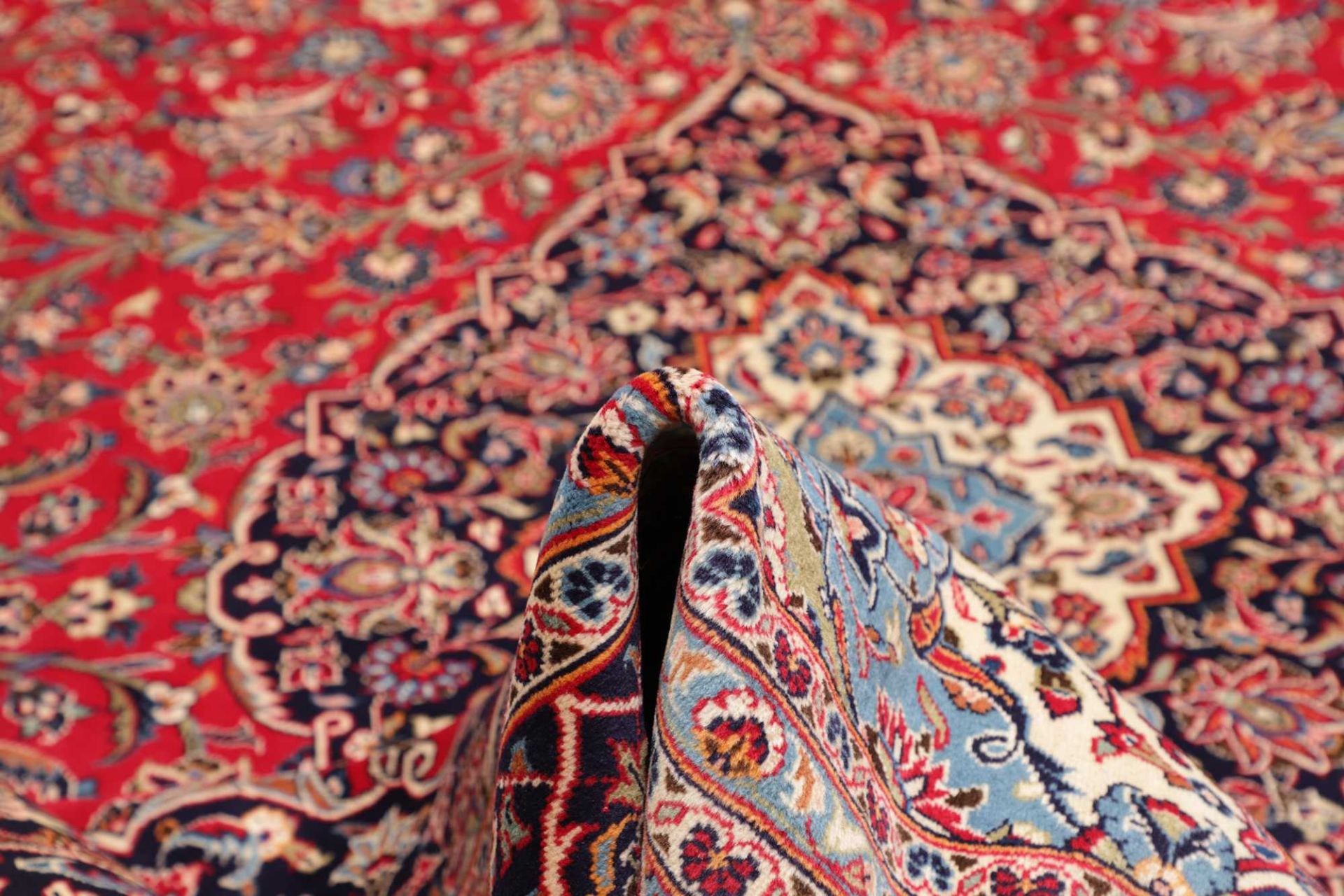 Handgeknüpfter Kashan Perserteppich 301 × 409 cm