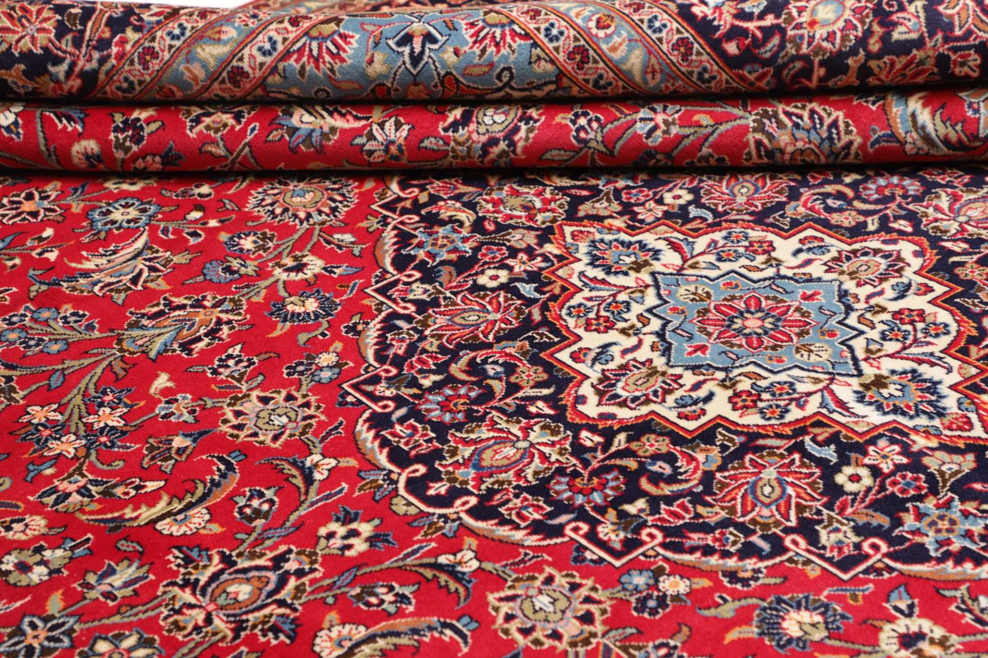 Handgeknüpfter Kashan Perserteppich 301 × 409 cm