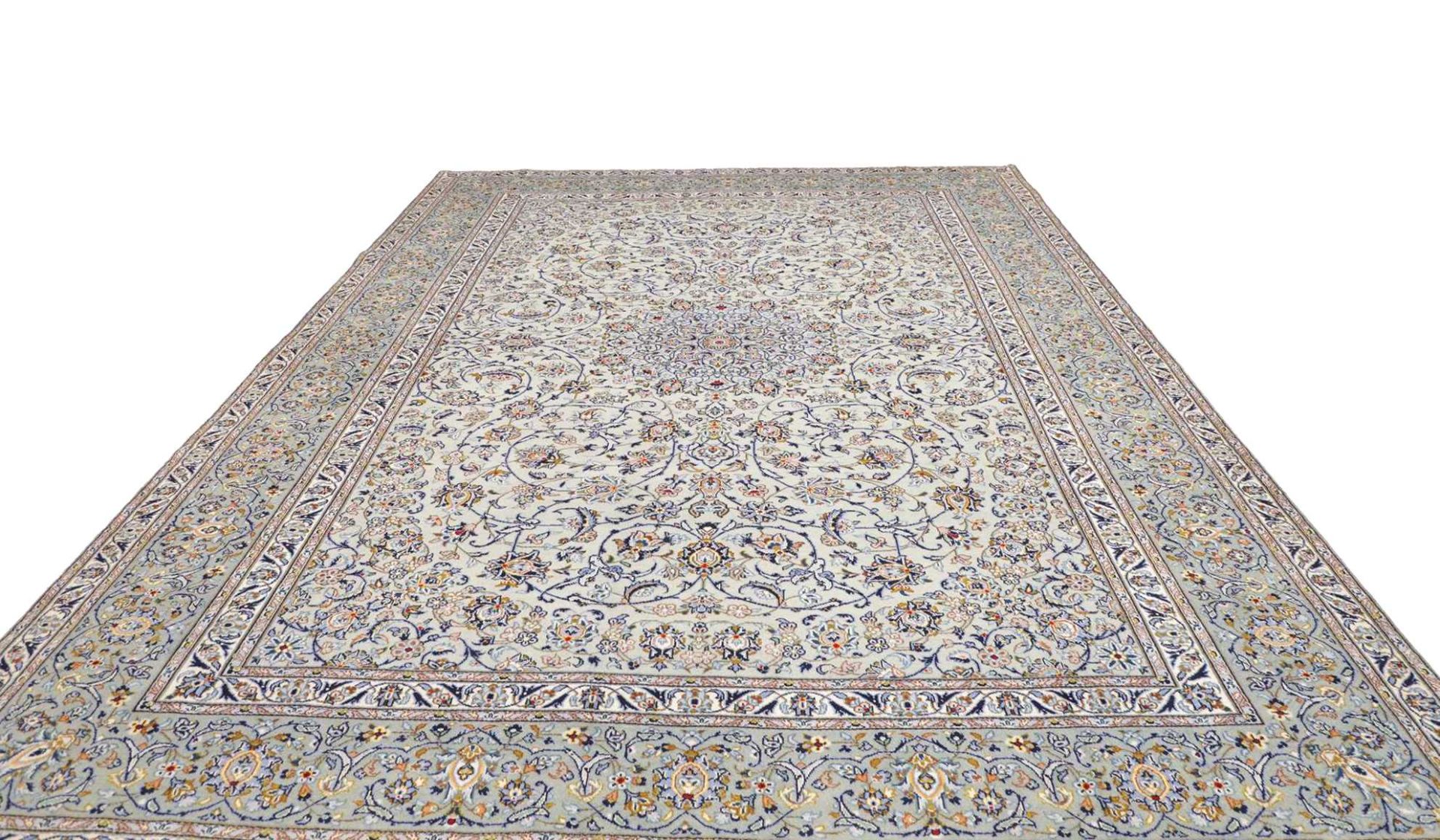 Kashan Perserteppich 301 × 409 cm aus Wolle, handgeknüpft