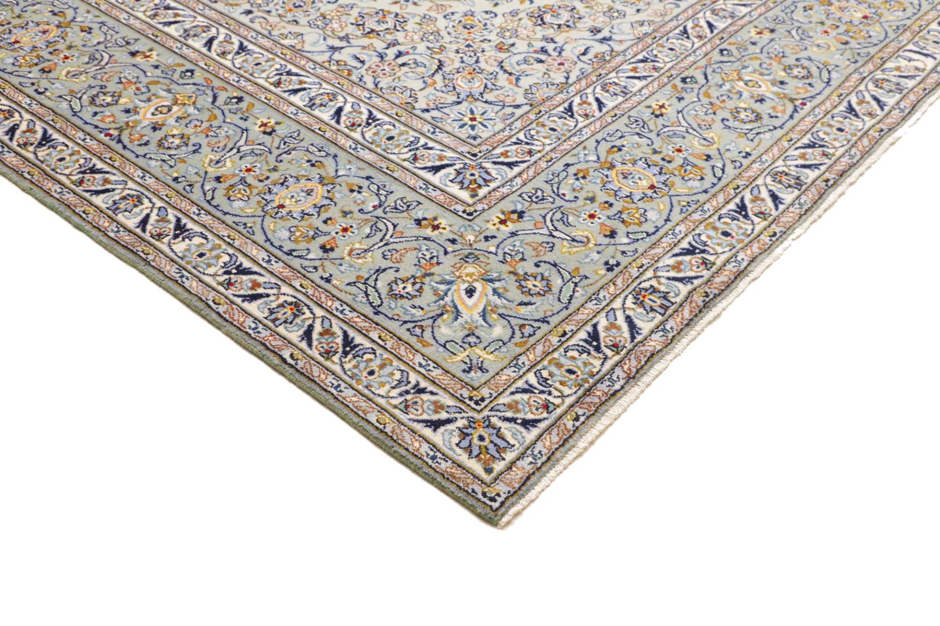 Kashan Perserteppich 301 × 409 cm aus Wolle, handgeknüpft