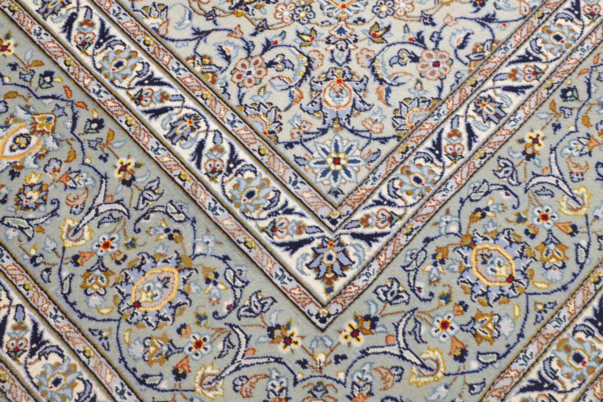 Kashan Perserteppich 301 × 409 cm aus Wolle, handgeknüpft