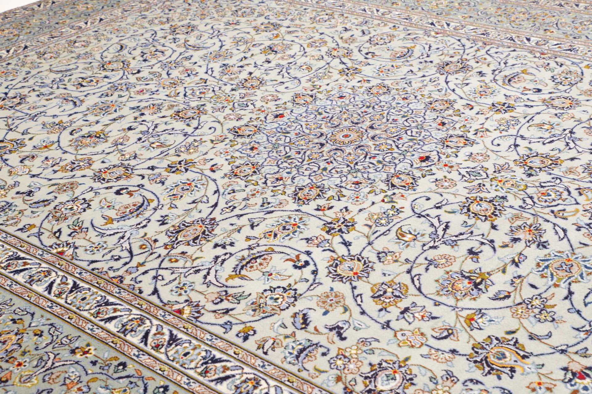 Kashan Perserteppich 301 × 409 cm aus Wolle, handgeknüpft