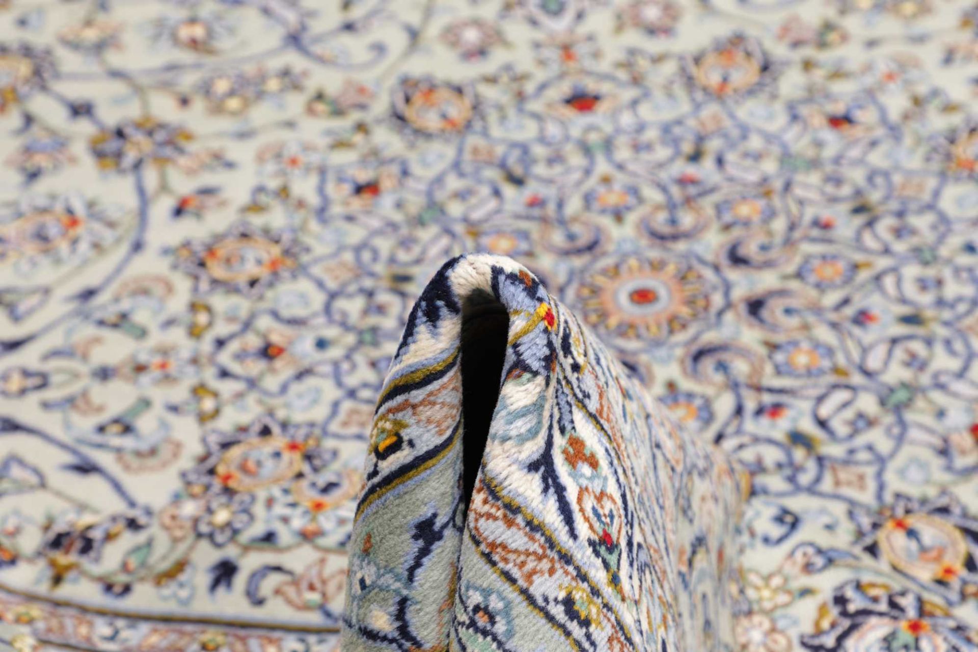 Kashan Perserteppich 301 × 409 cm aus Wolle, handgeknüpft