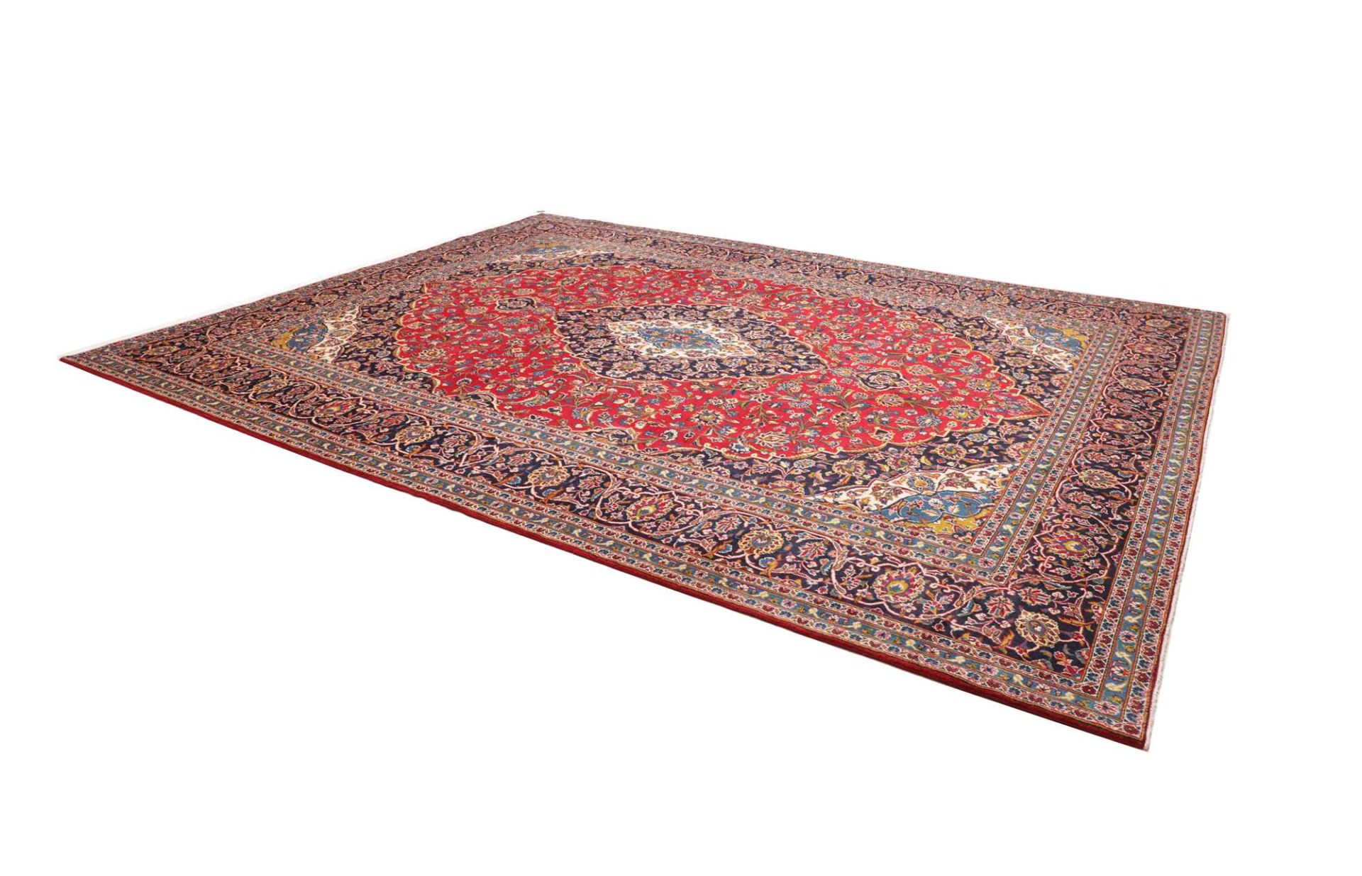 Kashan Perserteppich aus Iran, 304 × 404 cm