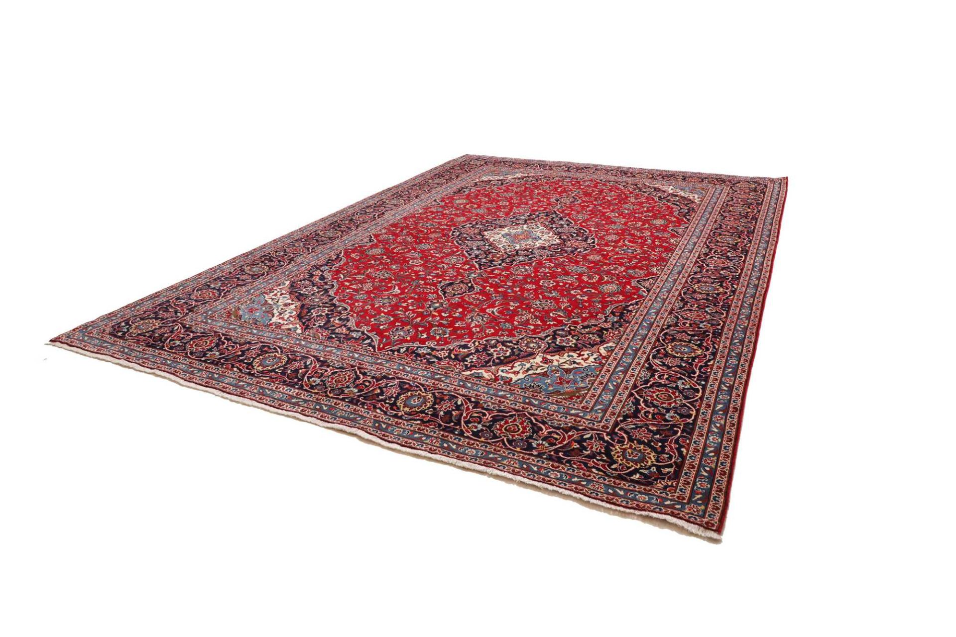 Kashan Perserteppich 300 × 409 cm aus Wolle, handgeknüpft