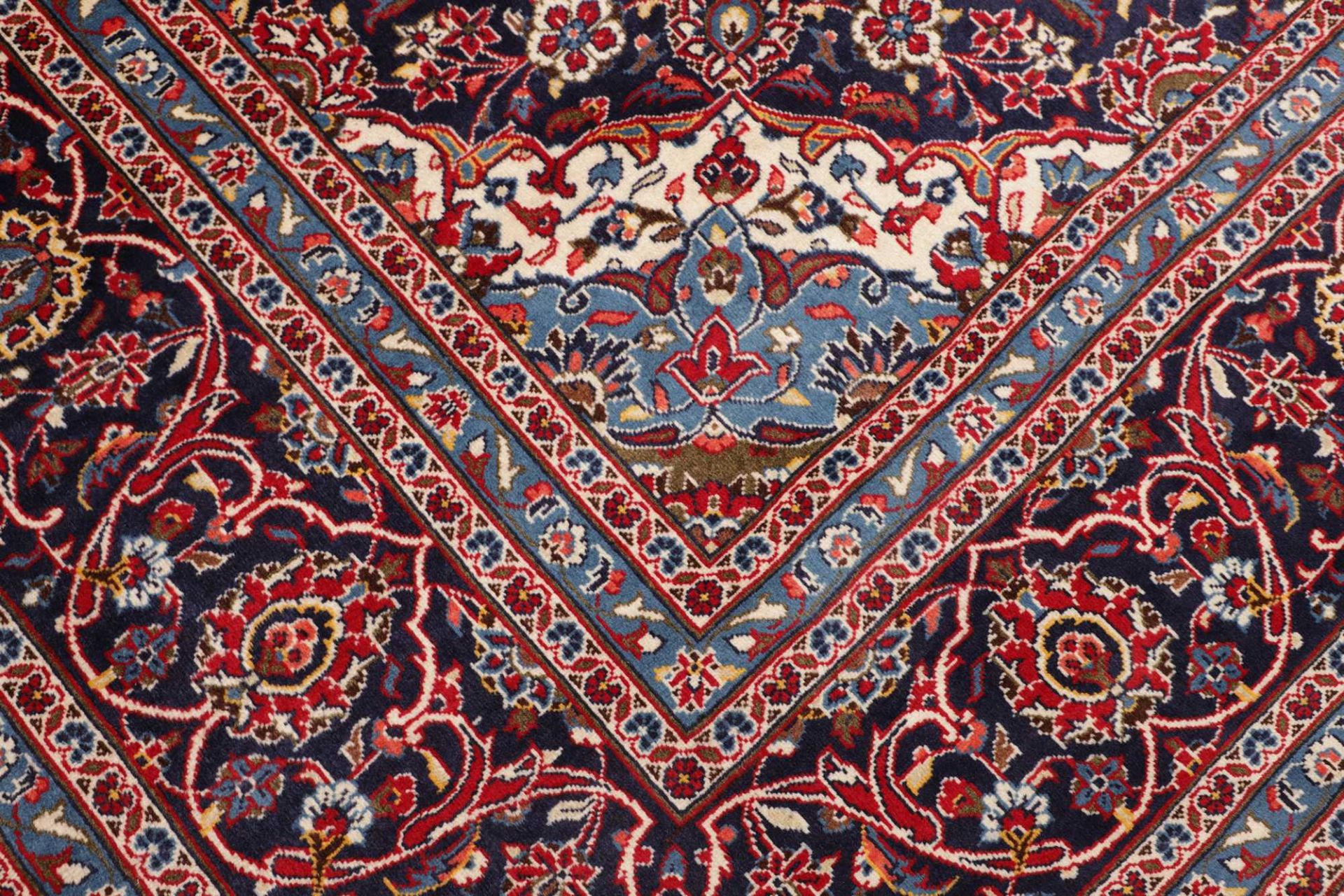 Kashan Perserteppich 300 × 409 cm aus Wolle, handgeknüpft