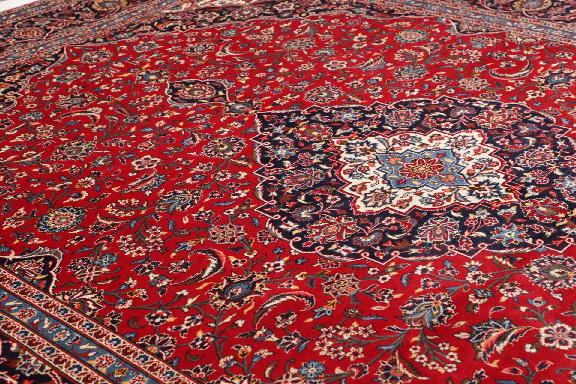 Kashan Perserteppich 300 × 409 cm aus Wolle, handgeknüpft