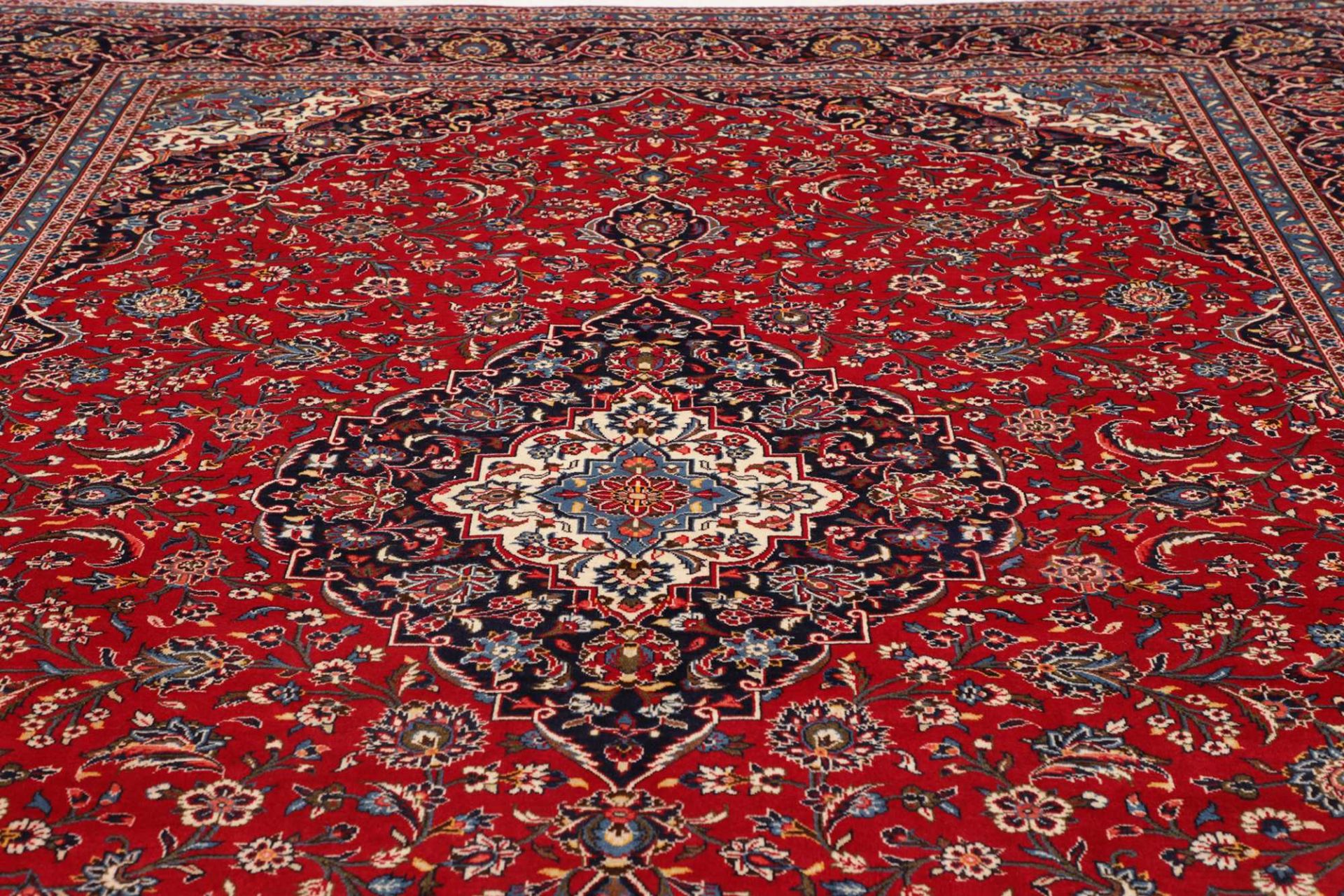 Kashan Perserteppich 300 × 409 cm aus Wolle, handgeknüpft