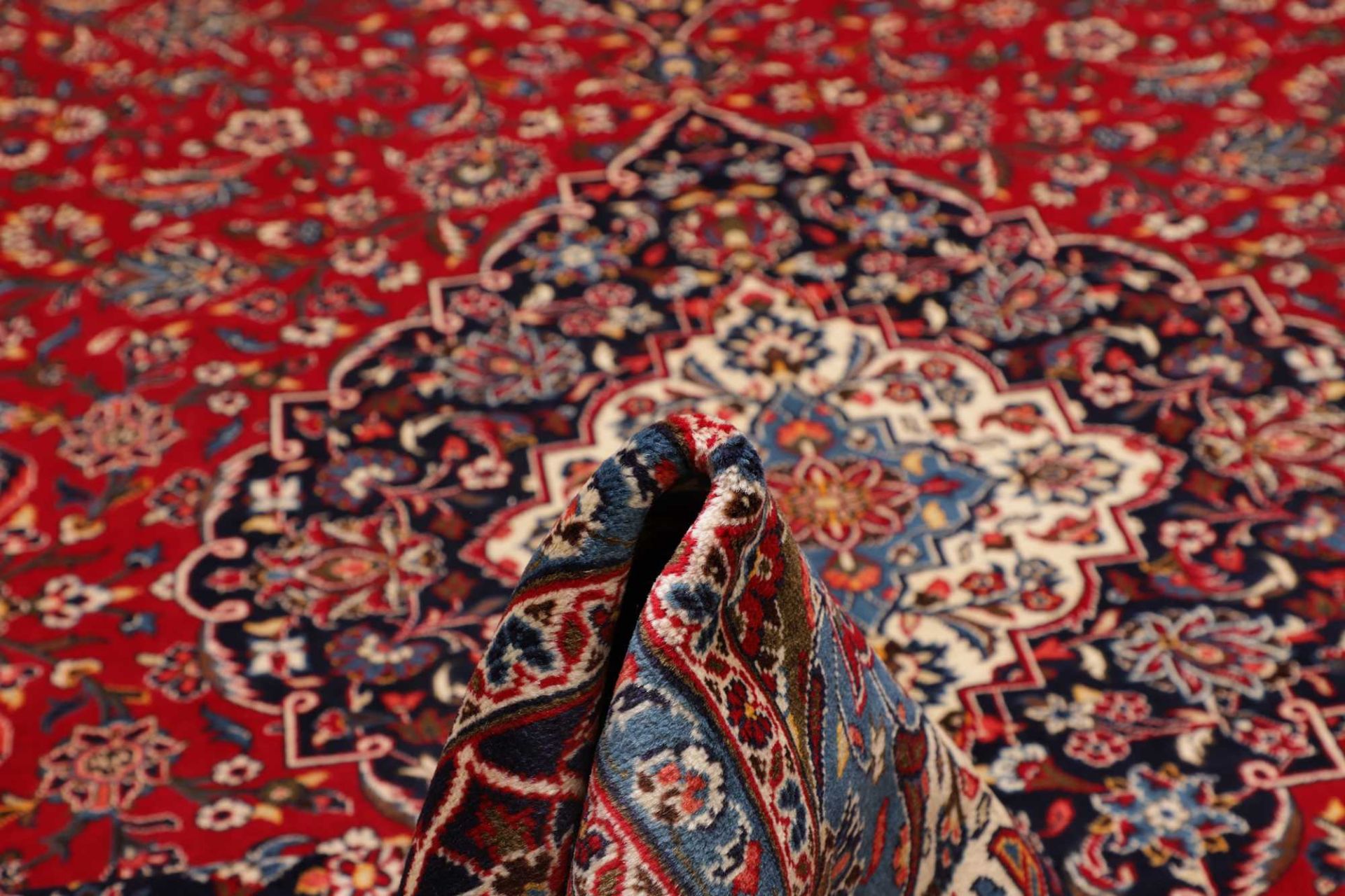 Kashan Perserteppich 300 × 409 cm aus Wolle, handgeknüpft