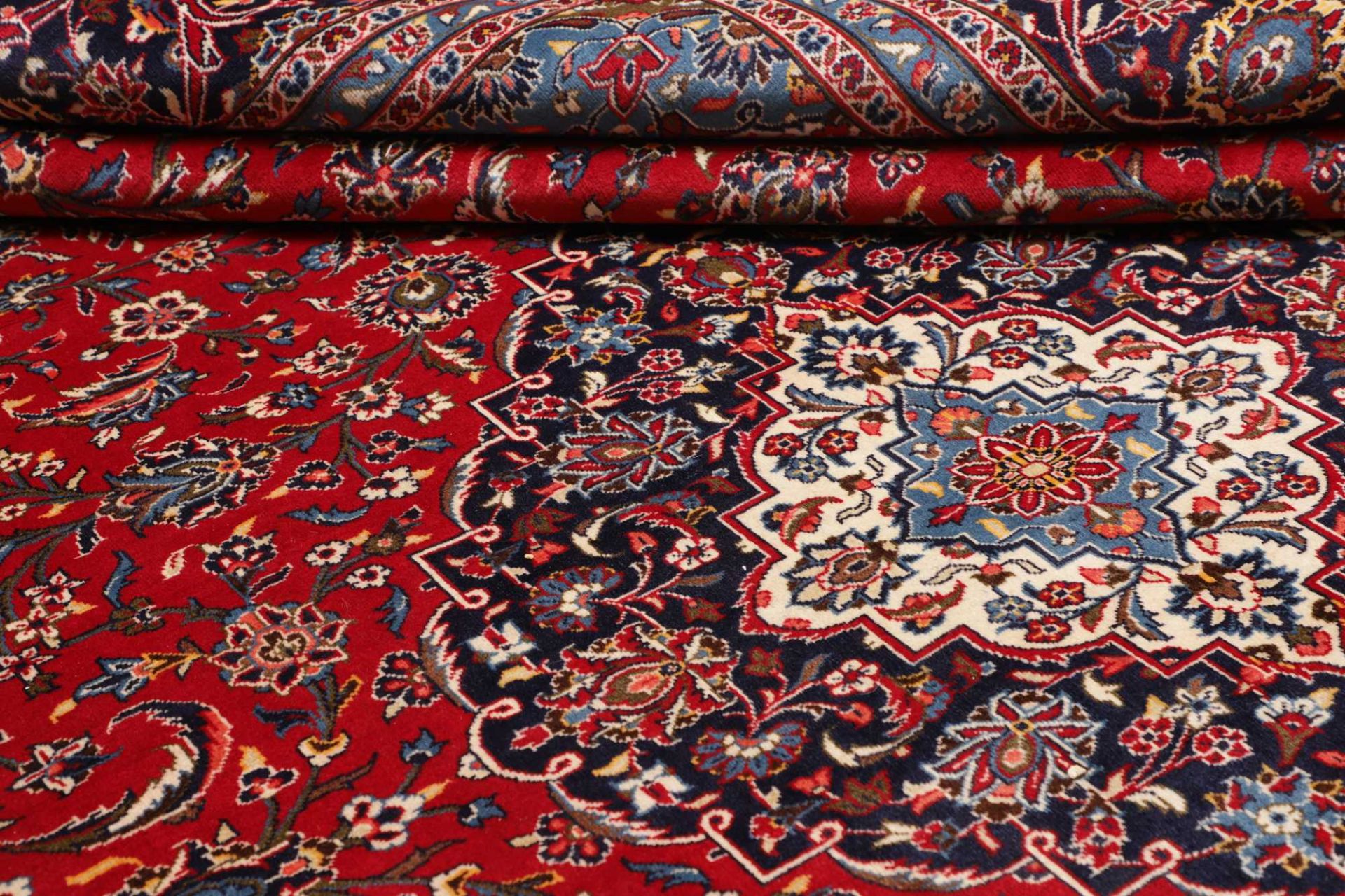 Kashan Perserteppich 300 × 409 cm aus Wolle, handgeknüpft