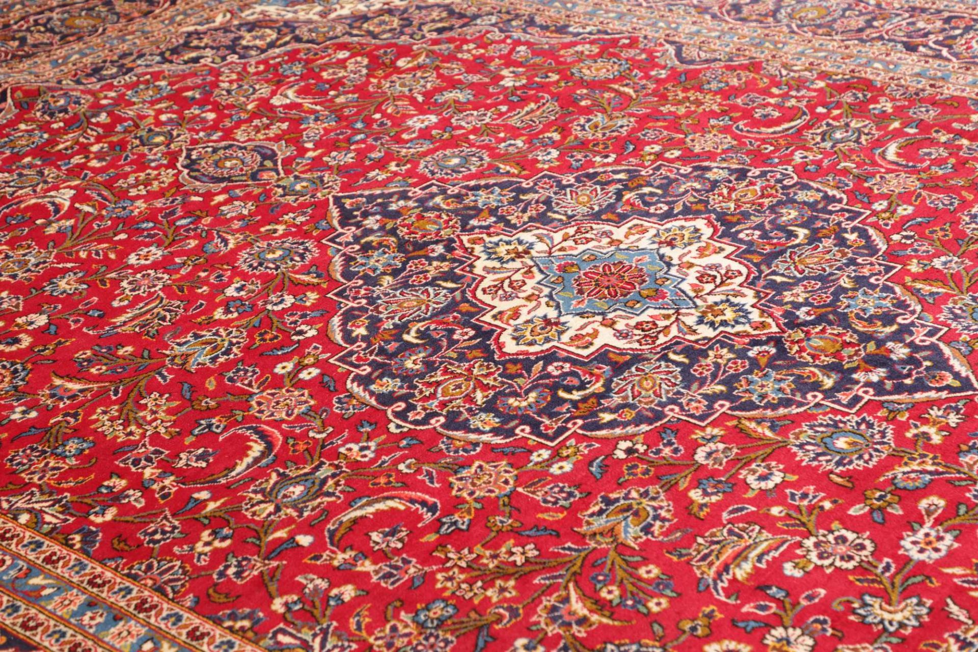 Handgeknüpfter Kashan Perserteppich 301 × 406 cm
