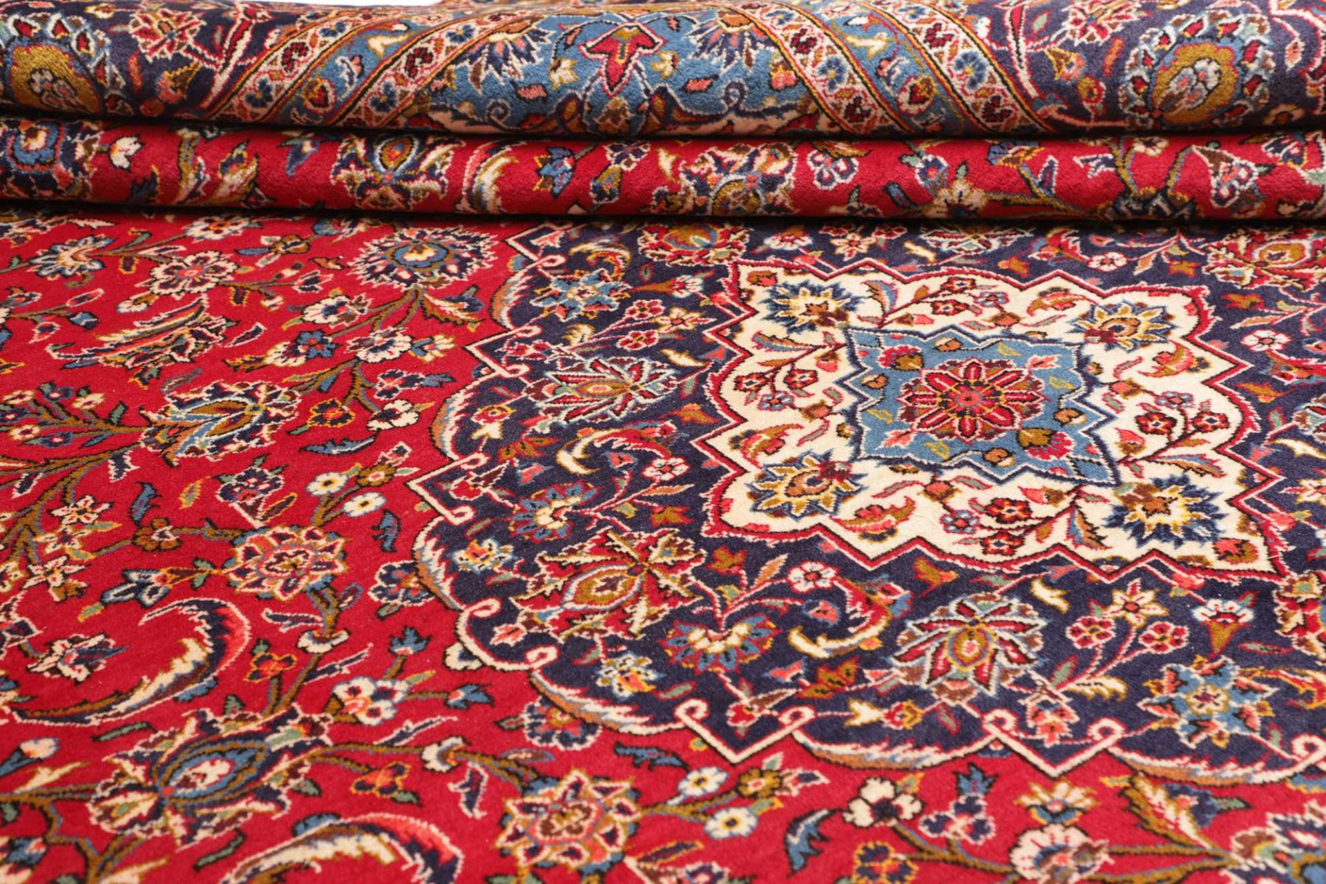 Handgeknüpfter Kashan Perserteppich 301 × 406 cm