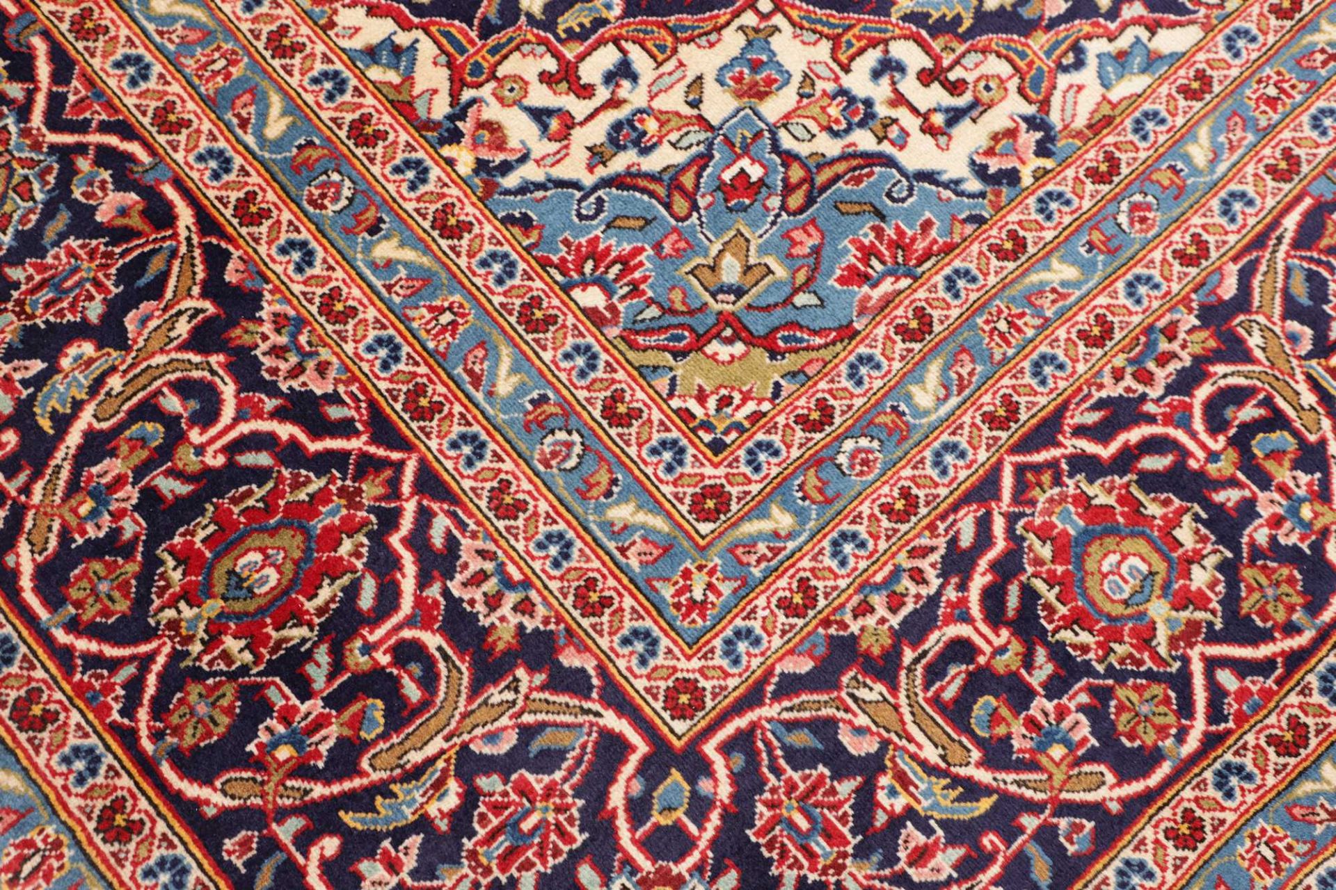 Handgeknüpfter Kashan Perserteppich, 301 × 404 cm, Wolle