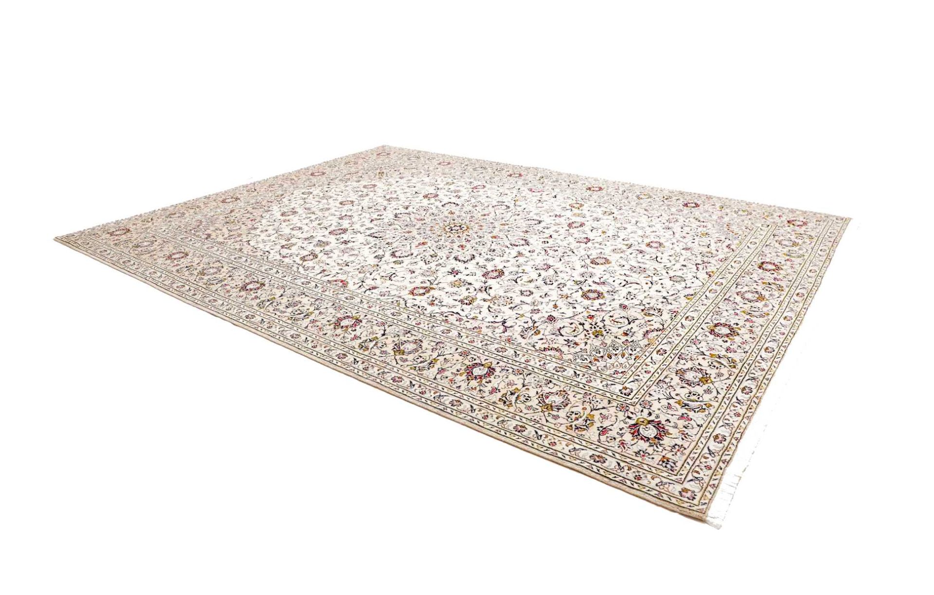 Handgeknüpfter Kashan Perserteppich 301 × 402 cm