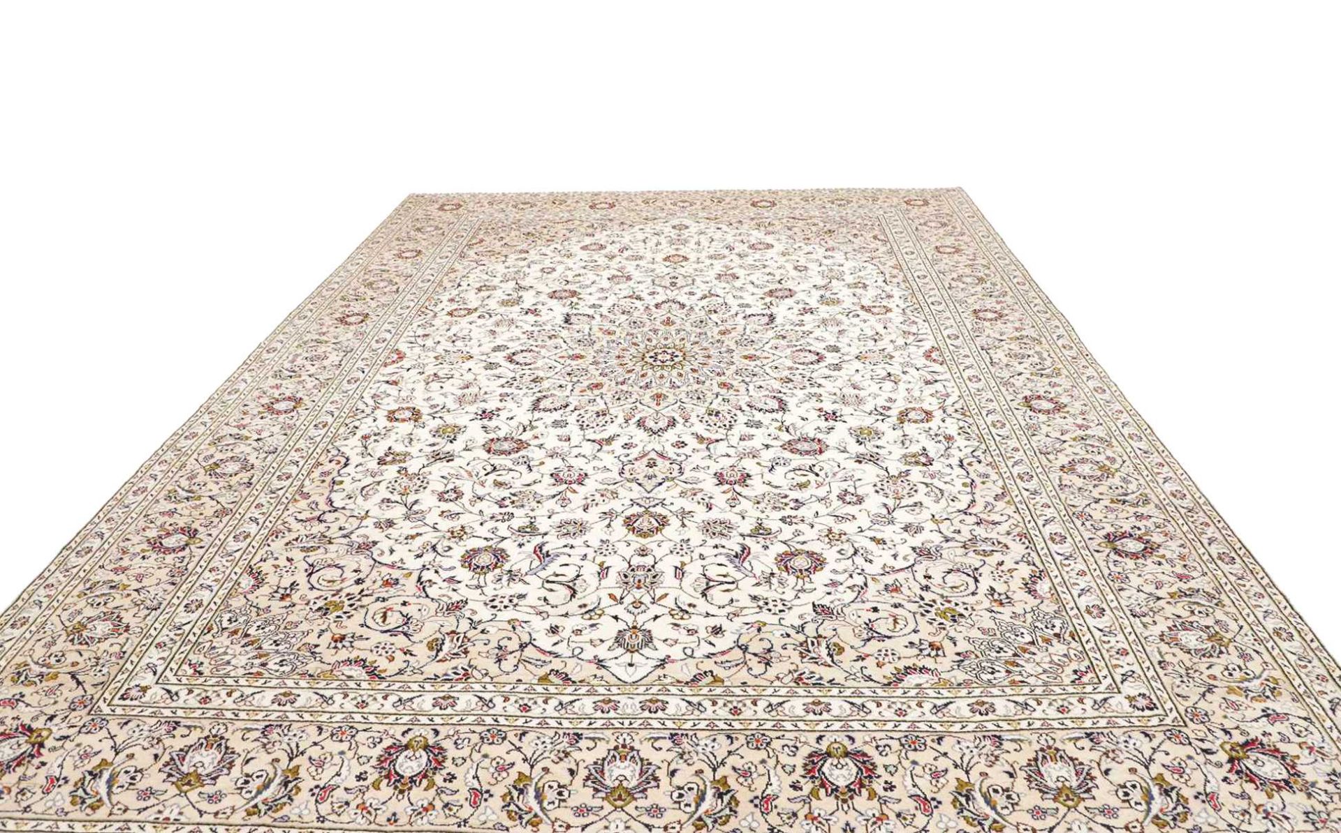 Handgeknüpfter Kashan Perserteppich 301 × 402 cm